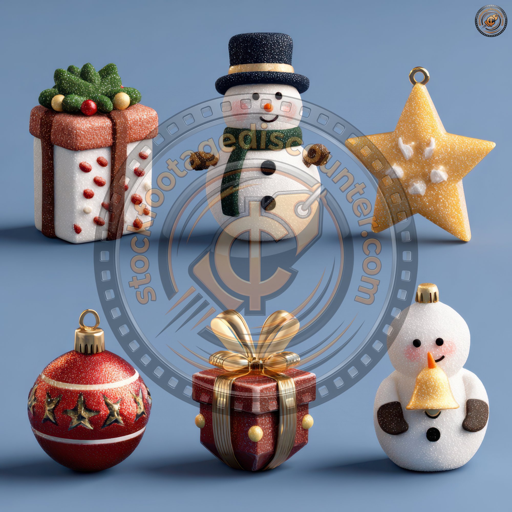 D Christmas Clip Art. Set Of Design Elements Isol C094ed55 F3f8 4e6e 804d 5205bc31da42 2 Gigapixel Standard 6x