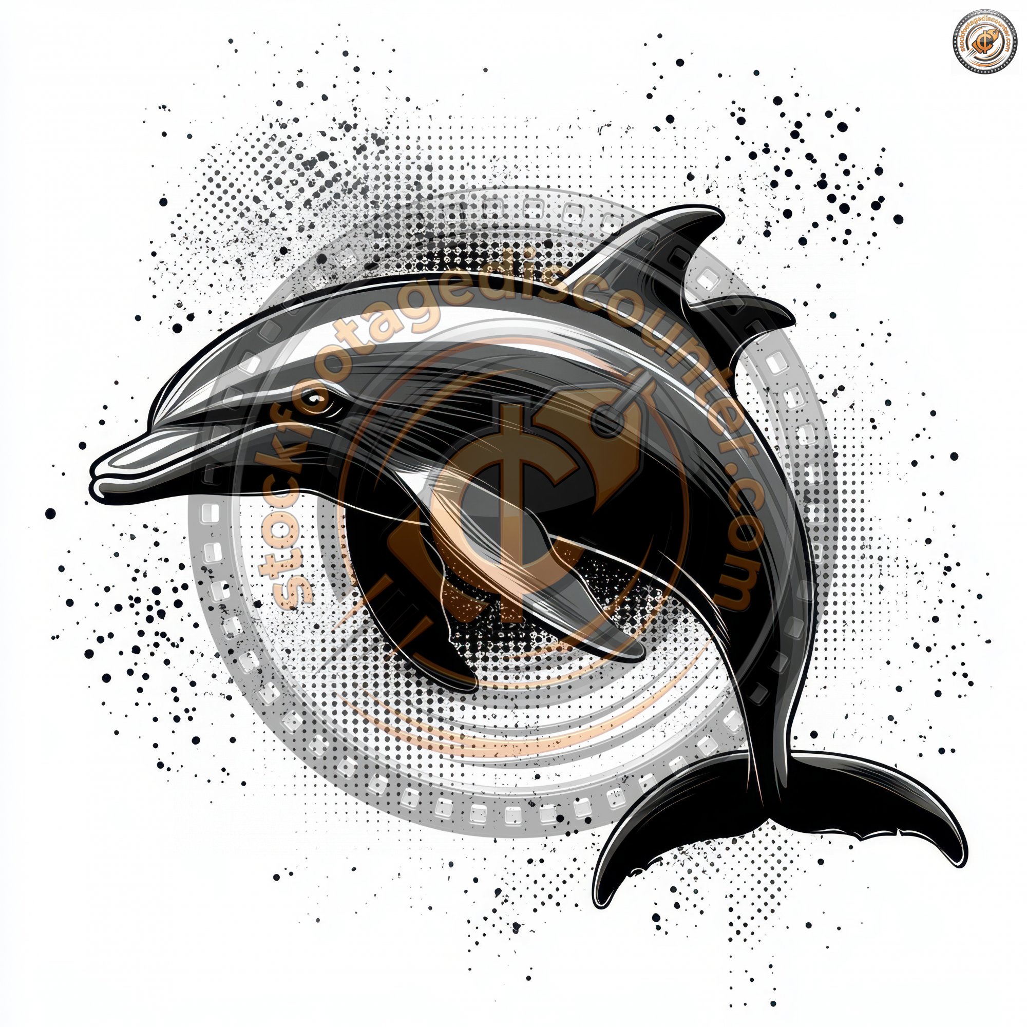 A Black And Gray Woodcut Style Dolphin Illus 5ee9b332 0ca2 4ca4 Bd2f 96c601e41c22 0 Gigapixel Standard 6x
