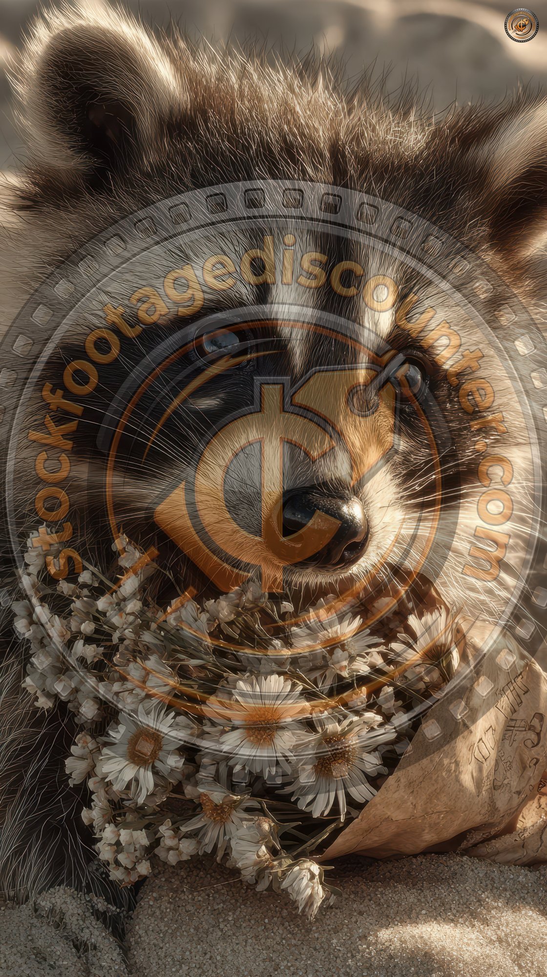 A Cute Raccoon Holding A Bouquet Of Flowers. Cute E2de35f2 C6e6 4241 9a81 D6ce5d877633 0 Gigapixel Standard 6x