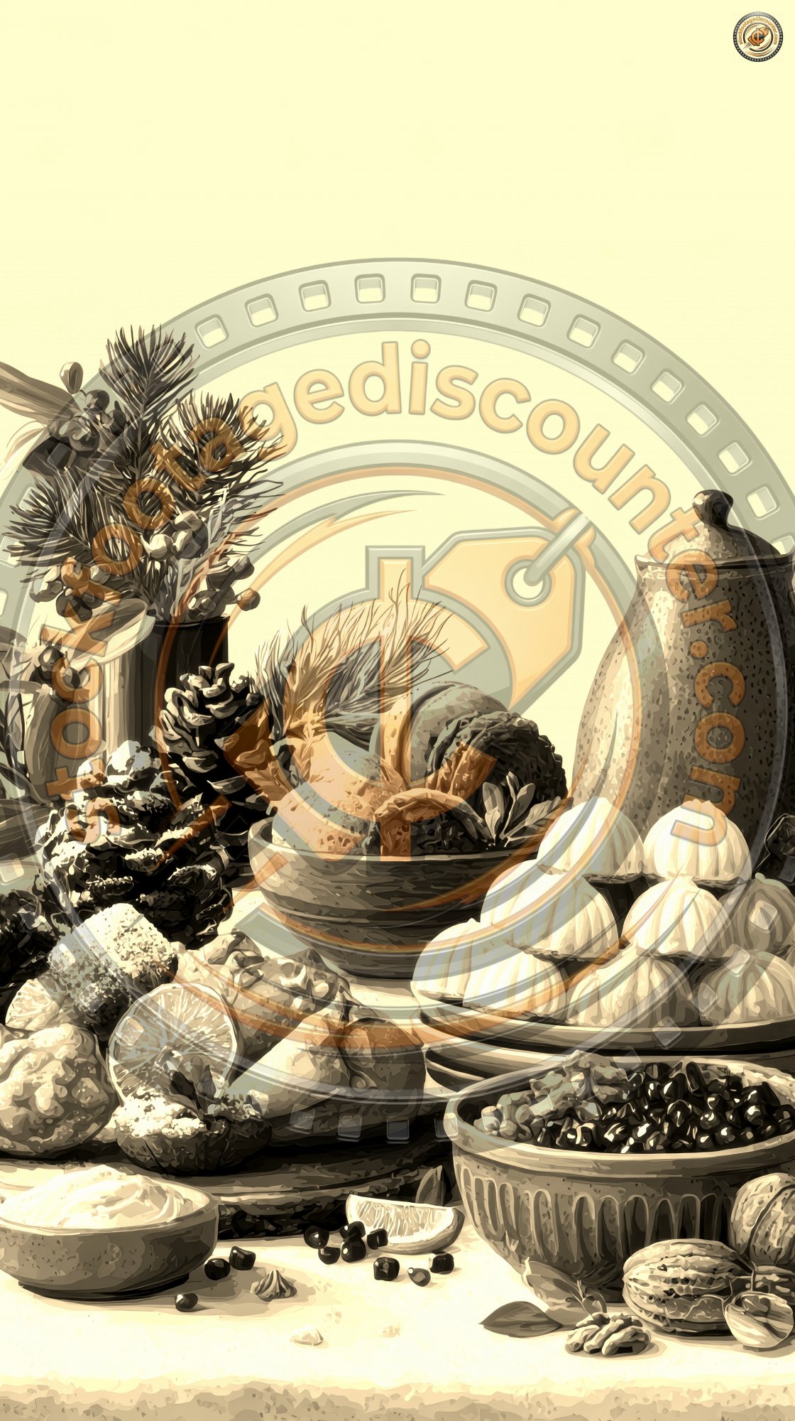 A Festive Table Spread With Christmas Treats. Chri 8f28113c A64e 464c 9a56 961ab8dde902 3 Gigapixel Standard 6x Sepia