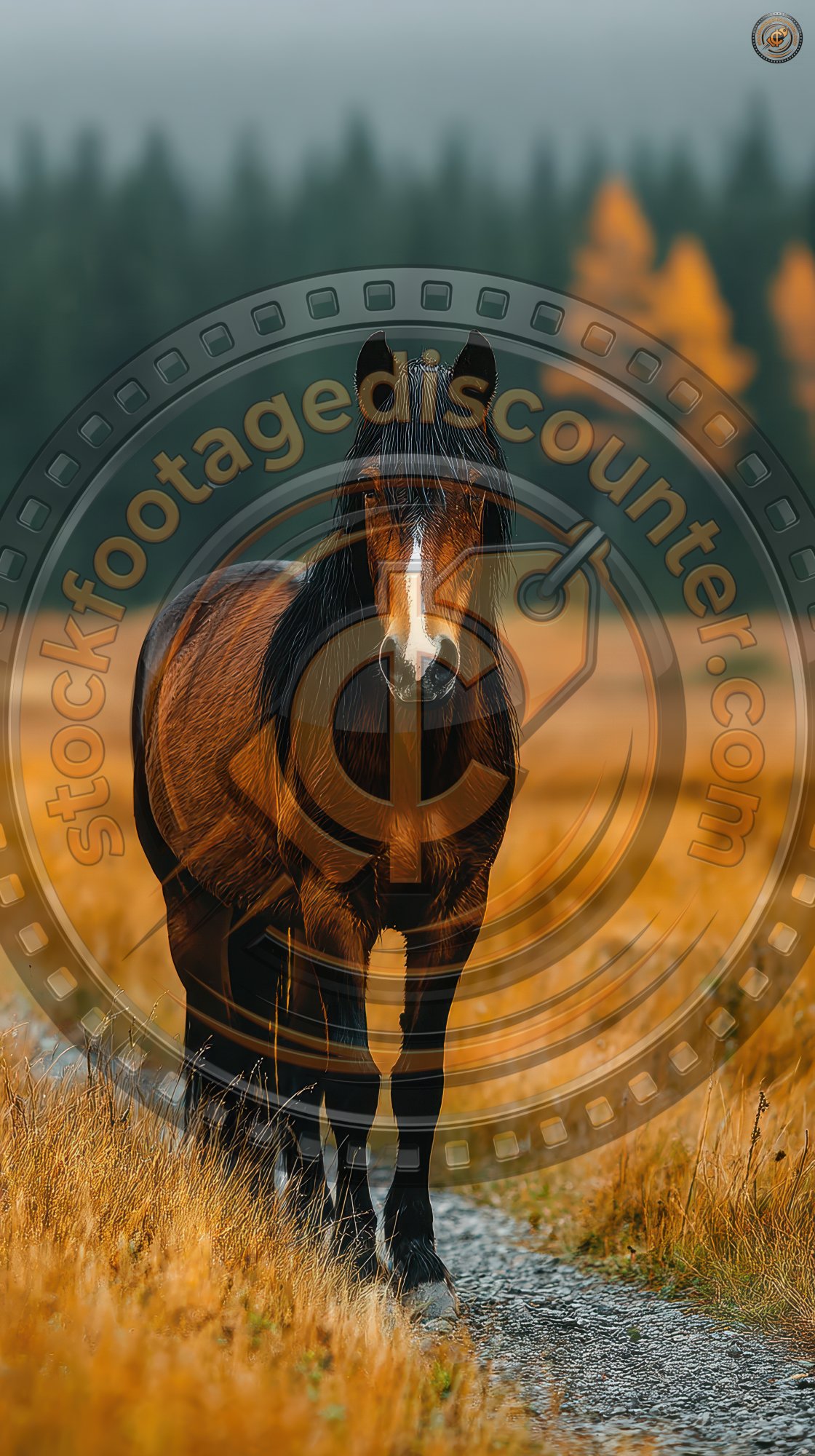 A Lone Brown Horse Walks Along The Road. Runaway 75133dbc 5f04 4c01 839f C6c3ea8500bd 1 Gigapixel Standard 6x