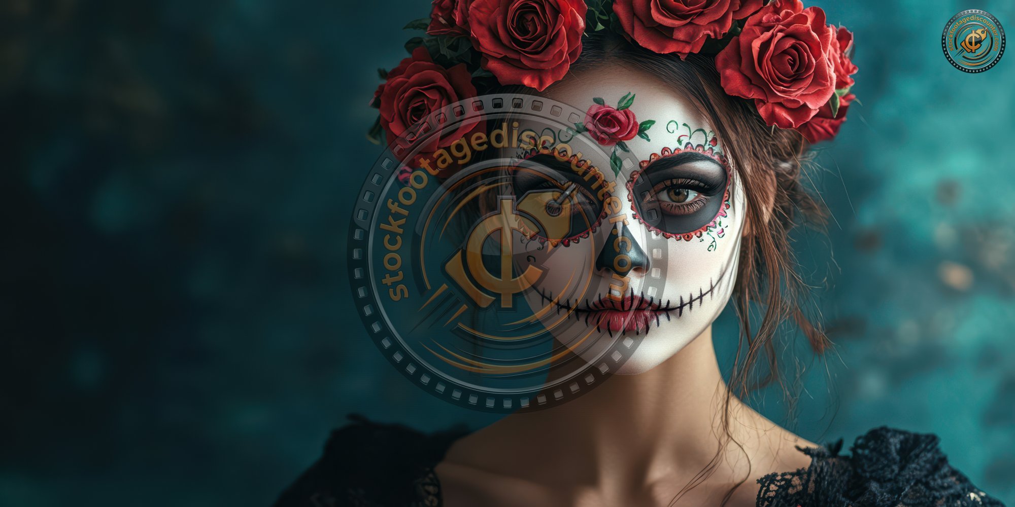 A Portrait Of An Attractive Woman With Sugar Skul 206150ae 07a6 489f A38c 2887bed068b6 3 Gigapixel Standard 6x