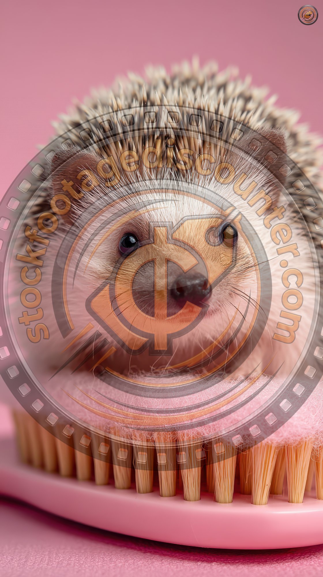 Adorable Hedgehog Resting On Pink Hairbrush Isolat F56e013b 9d16 4972 Bb8e 9531f88adfa9 0 Gigapixel Standard 6x
