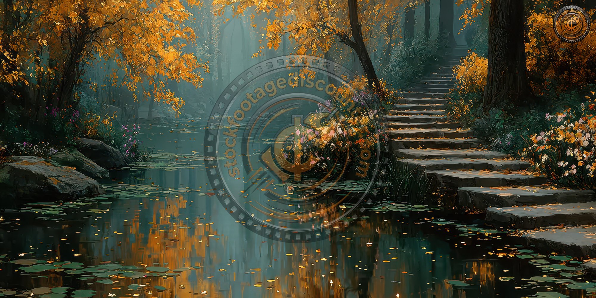 Autumn Background Stairs To The Sky. Amazing Myst 76d60682 61e8 4a5e A06c 6a83b3e84a88 1 Gigapixel Standard 6x