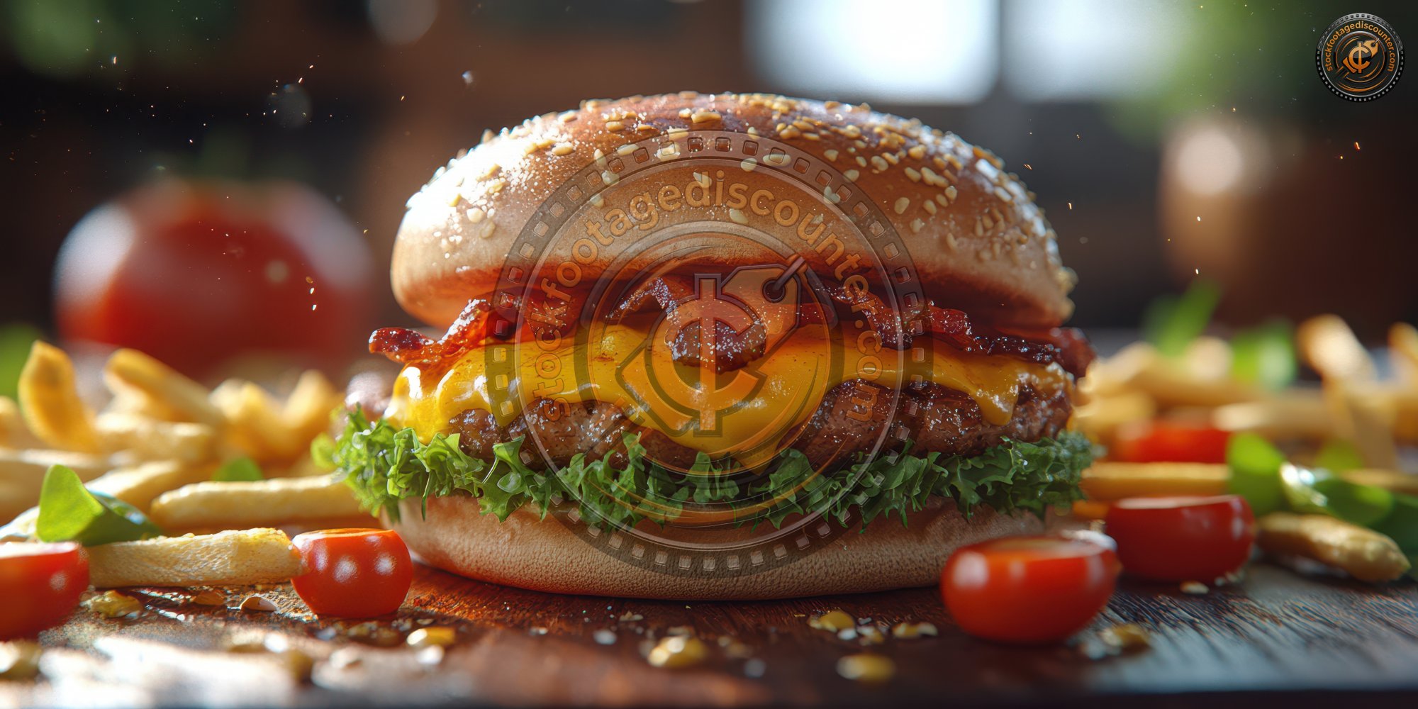 Bacon Cheese Burger Fries Ai Generated Tasty Chicken Burger Hamburger Cheeseburger With Bacon On White Background Soft F 1737406335 Gigapixel Standard 6x