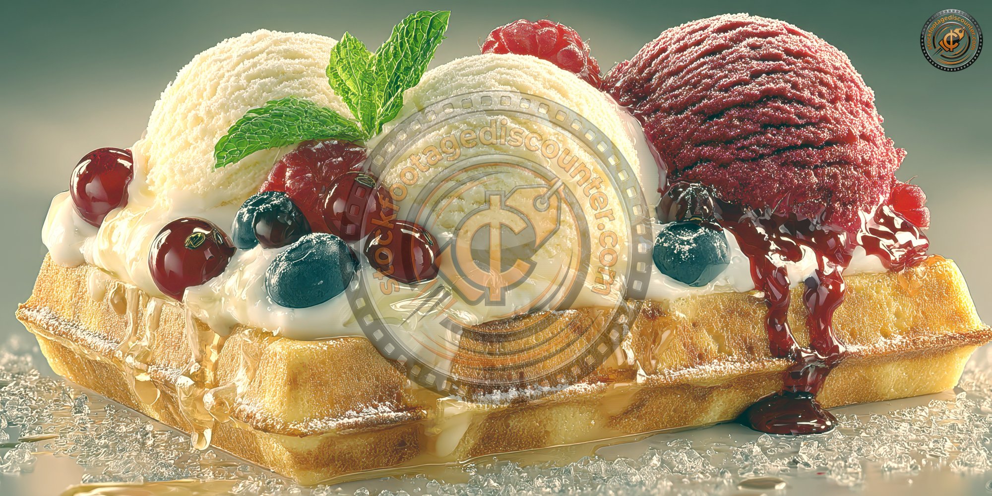 Belgium Waffles. Ice Cream. Ultra Realistic. Phot 94fb9bb6 0893 4468 8d57 Fafaccb698f5 3 Gigapixel Standard 6x Tealorange