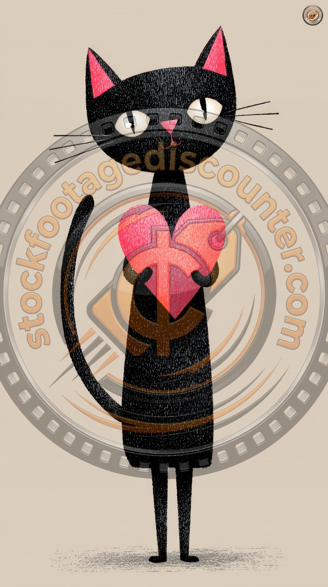 Black Cat With Heart. Halloween Icon Set. Illust Def18c87 D4d3 4ea0 840a Bd190effccf1 3 Gigapixel Standard 6x