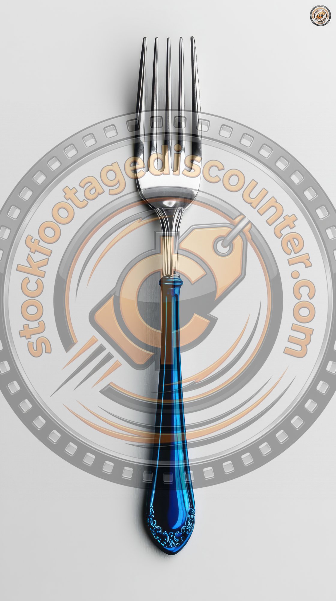Blue Fork On White Background. Fancy Kitchen. Ult 717d0ed8 3997 4630 Abd2 95bb9d617409 3 Gigapixel Standard 6x