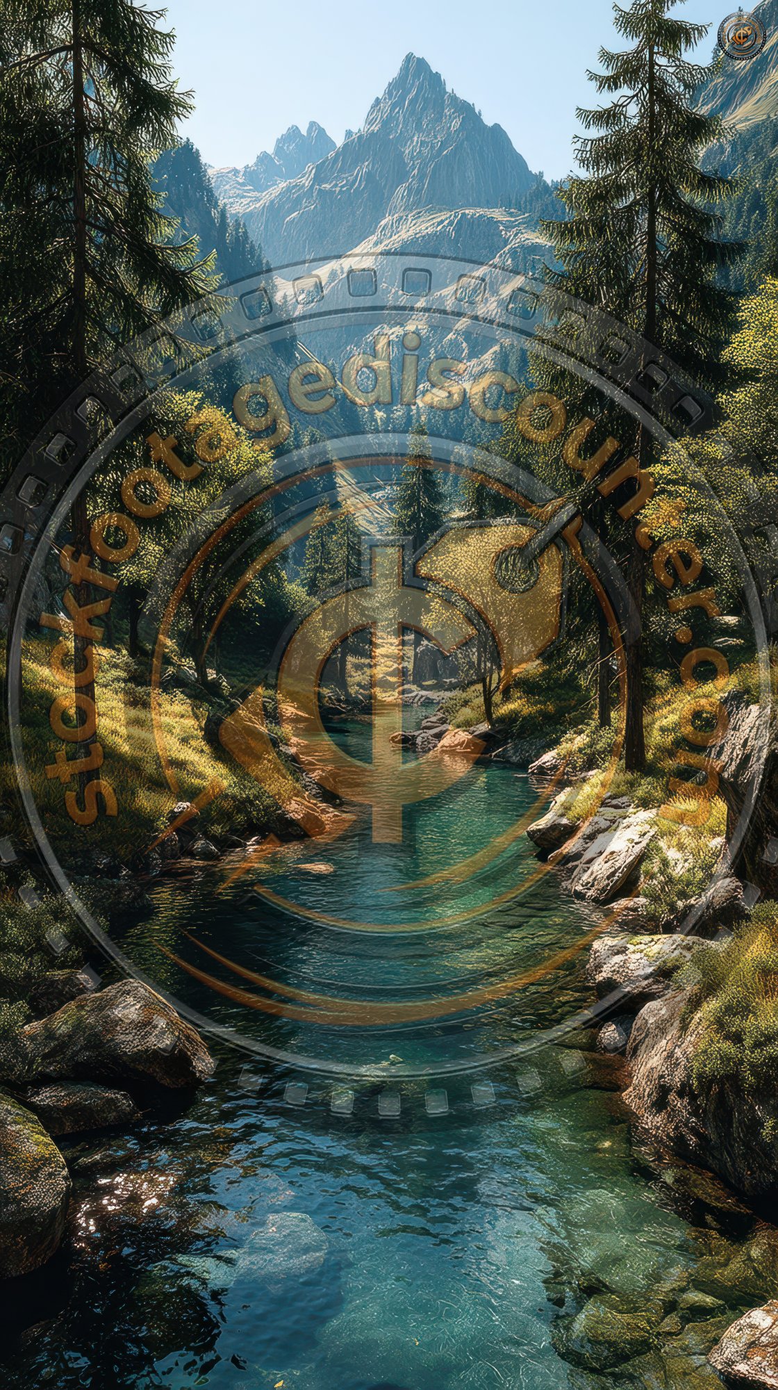 Calm River Flowing Through Alpine Valley. Majesti A508dcfa C286 4cc7 B33d 191f3508e254 2 Gigapixel Standard 6x