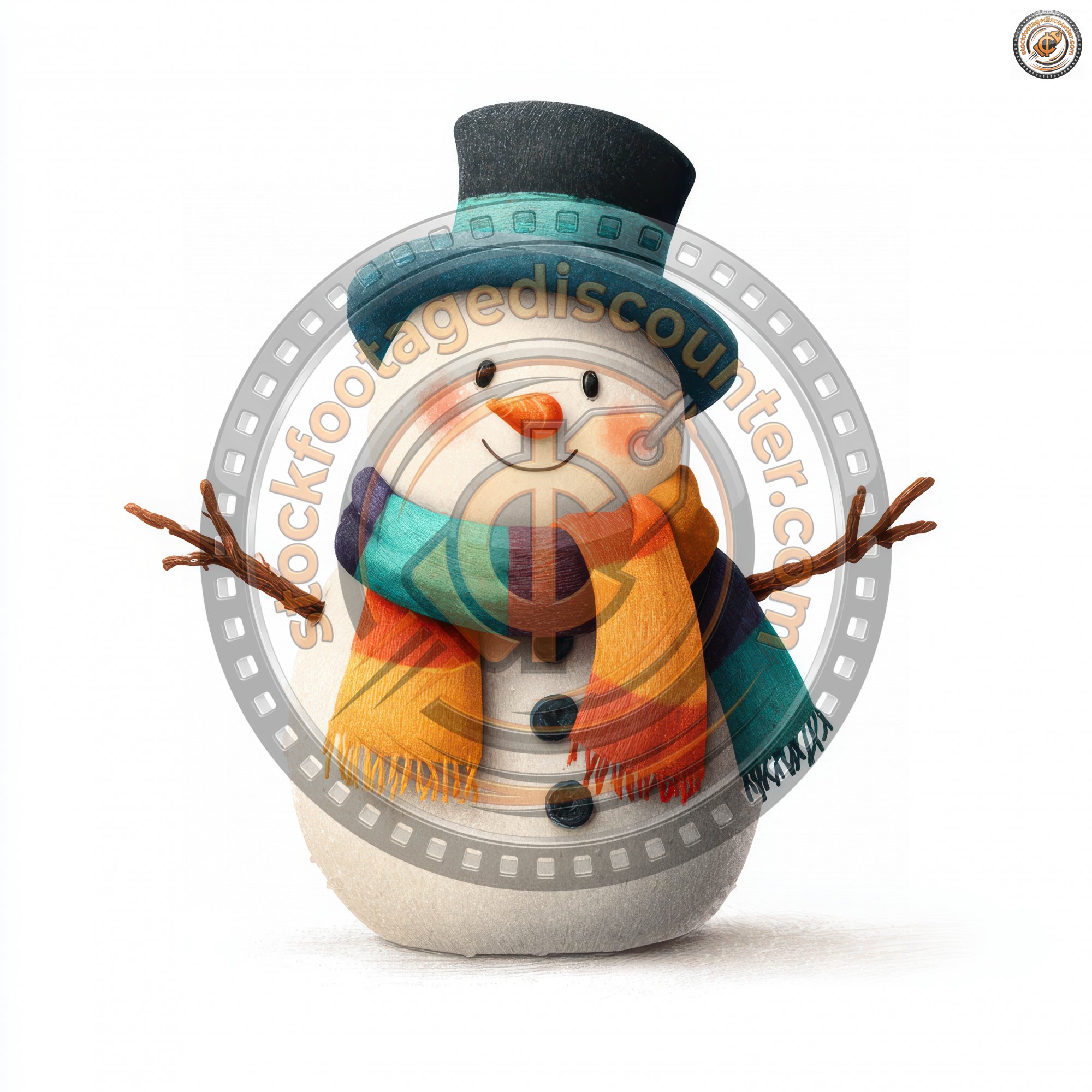 Cheerful Snowman Wearing A Colorful E1ebb90d E8b0 4394 94fc D038ba62ede7 1 Gigapixel Standard 6x