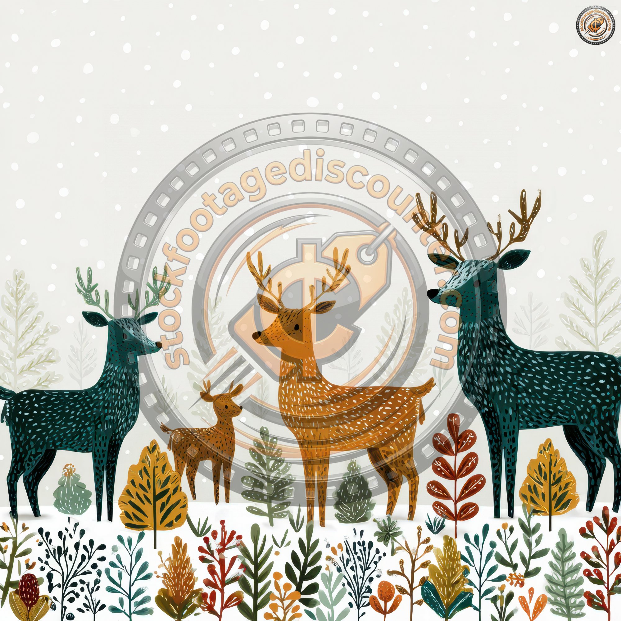 Christmas And New Year Deer Pattern Greeting Card. 975c8eba 61fd 43ce A12e Afd5c1f0f276 1 Gigapixel Standard 6x