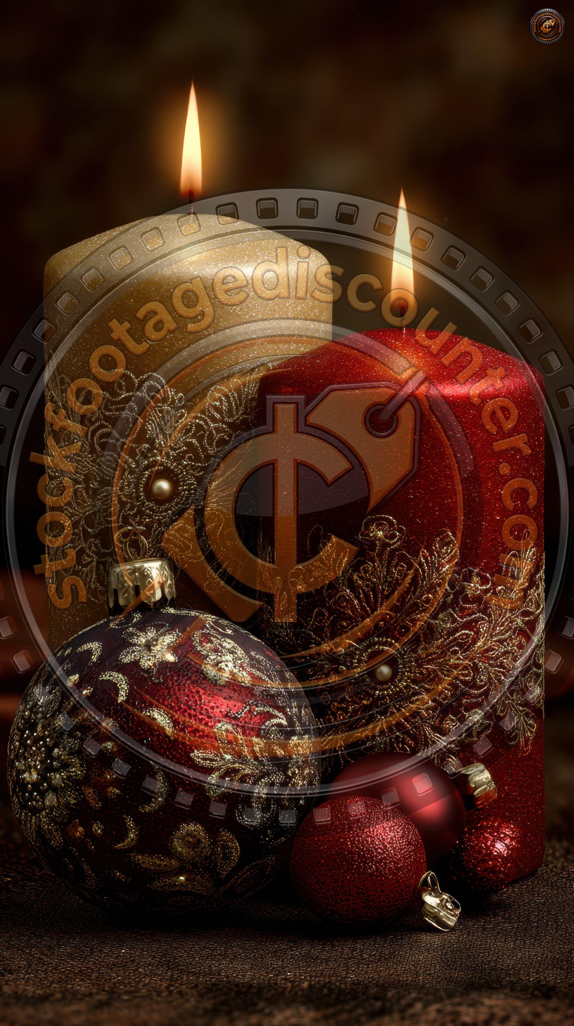 Christmas Background With Candles And Balls. Chri Edd134ec A663 42e2 99c5 20440a87213a 1 Gigapixel Standard 6x