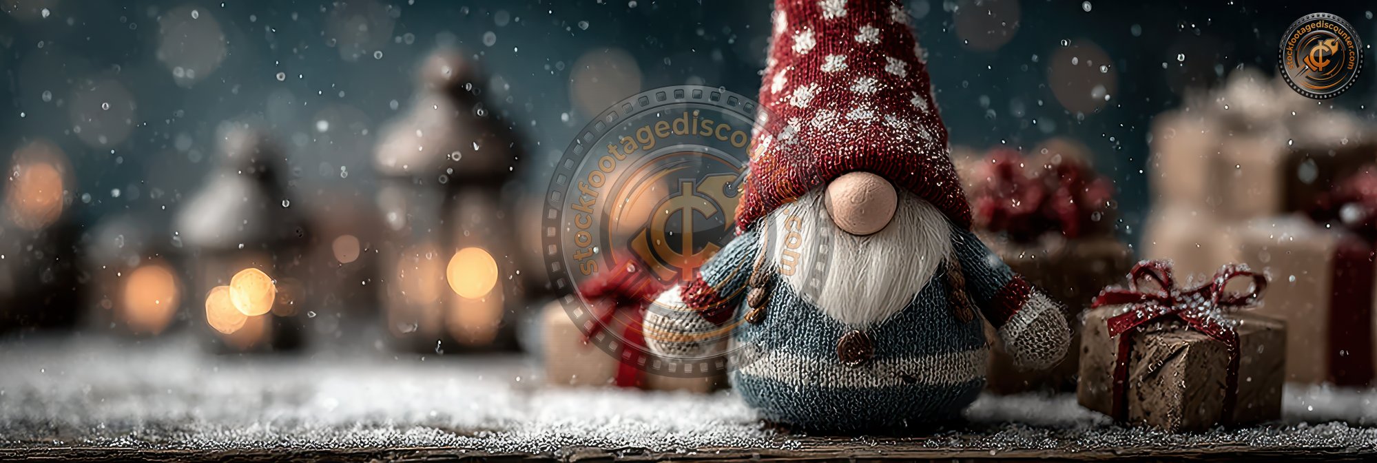 Christmas Composition. The Gnome And Gifts With F Af1152e7 4844 40e6 98be 7aa137349107 2 Gigapixel Standard 6x