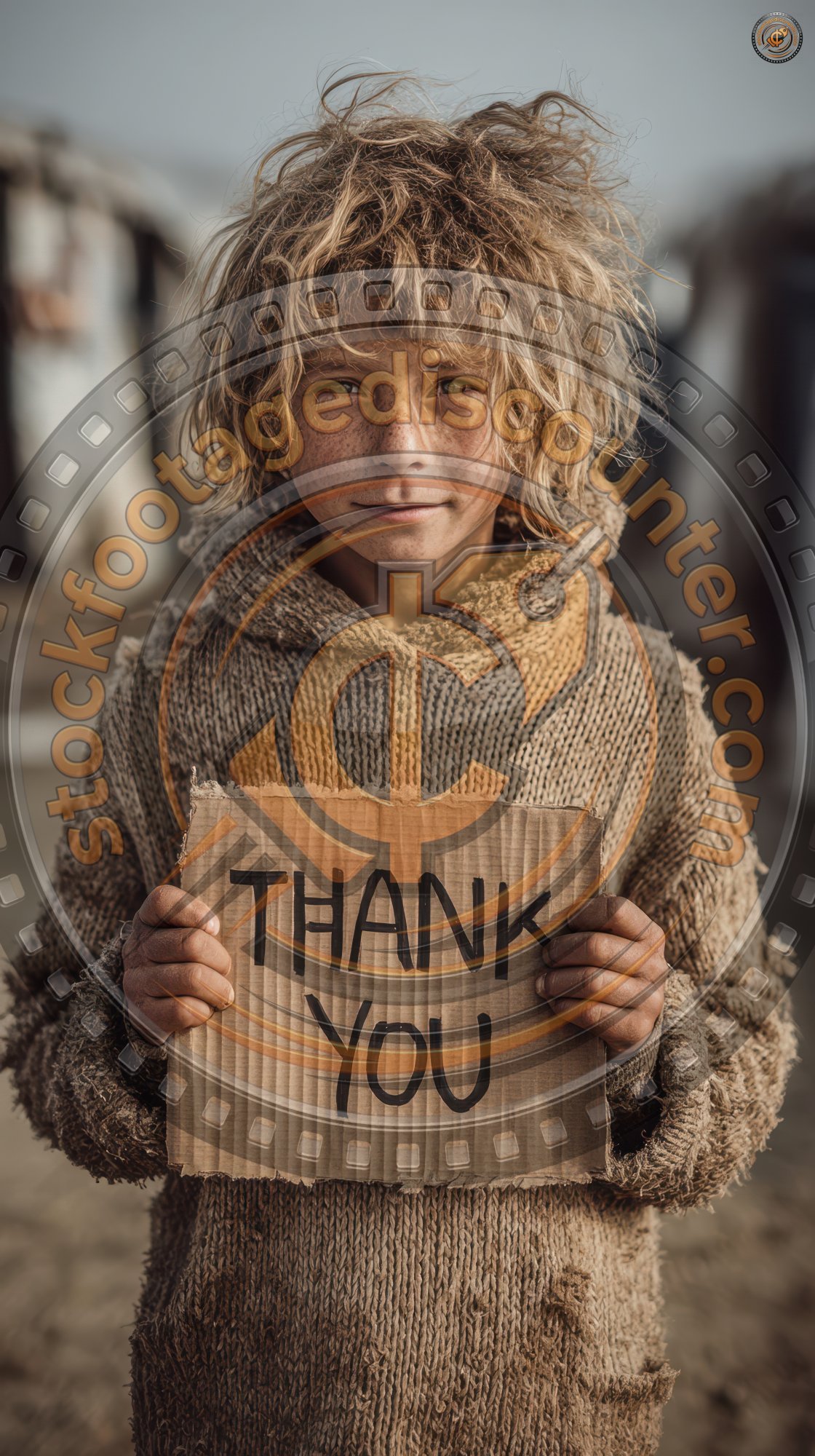 Cute Blond Little Boy With Cardboard Poster Sayin D351bb0a 3198 4e81 Be00 129d82dac757 2 Gigapixel Standard 6x