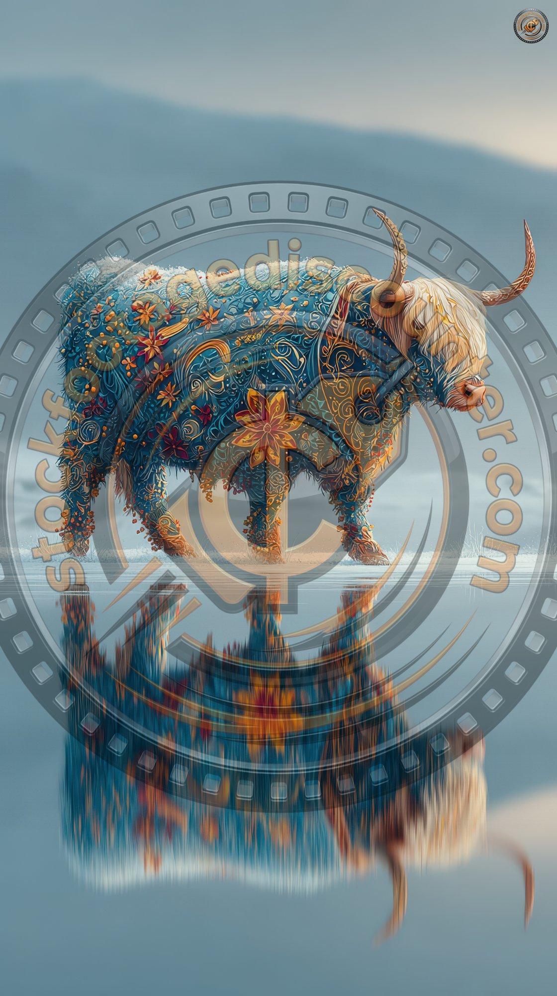 Festive Highland Cow Adorned With Ornaments In Sno 04606dcf 2c70 4526 A58b 5b972031a94f 2 Gigapixel Standard 6x