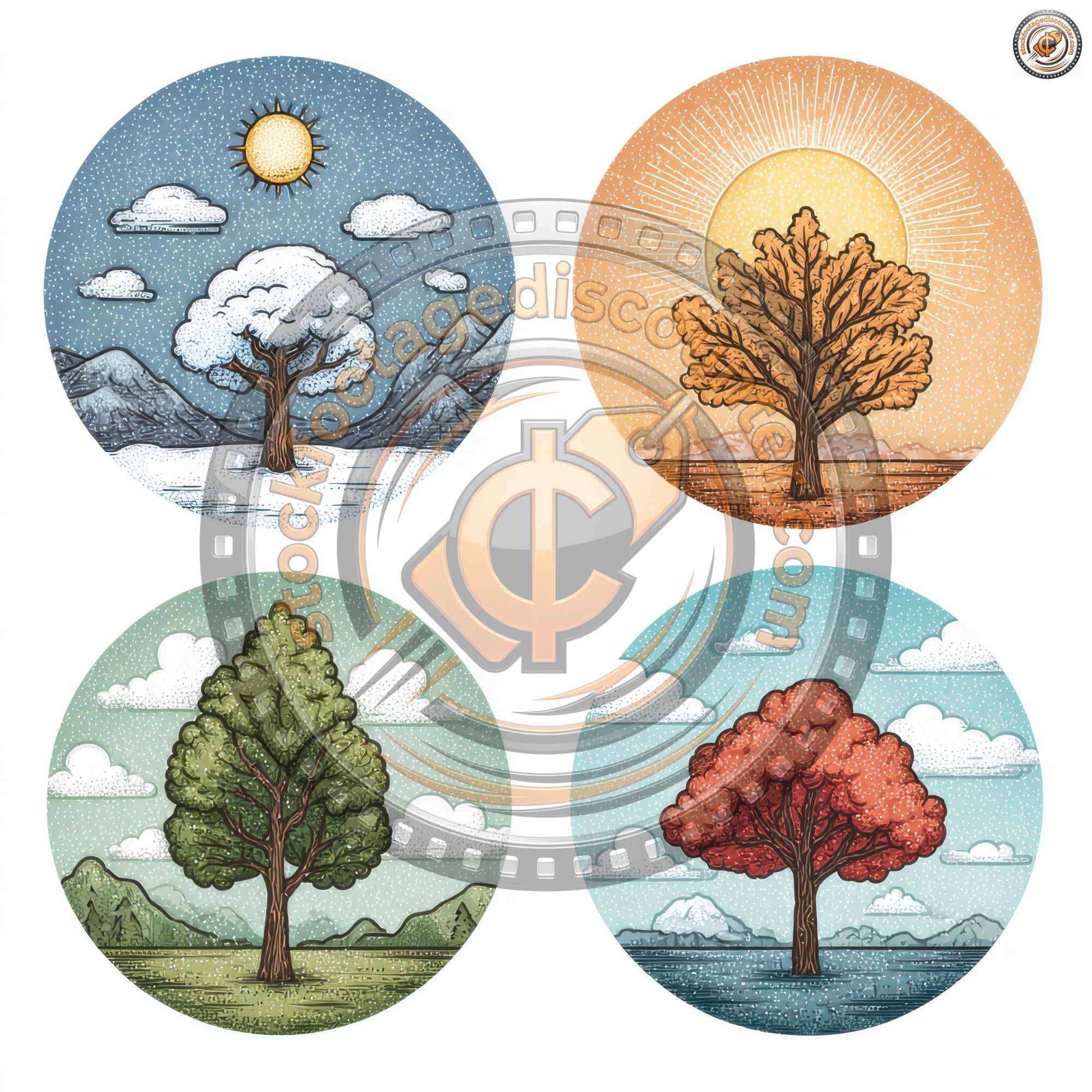 Four Seasons Icons Set. Winter Sprin A694301f C898 4cb5 A34a Cc7703900a79 3 Gigapixel Standard 6x