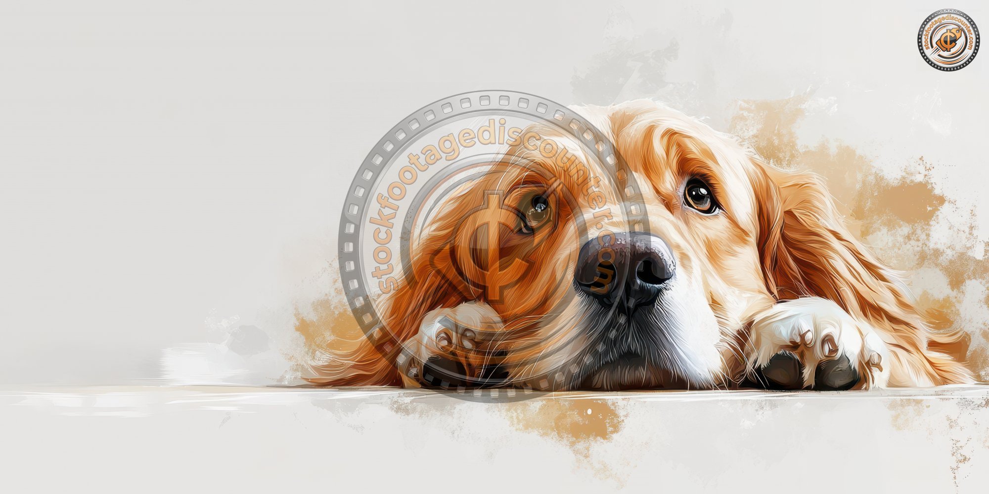 Golden Retriever Laying Over White Background. Go D57706ea 2a70 49af B045 Cb07b8dd374a 2 Gigapixel Standard 6x
