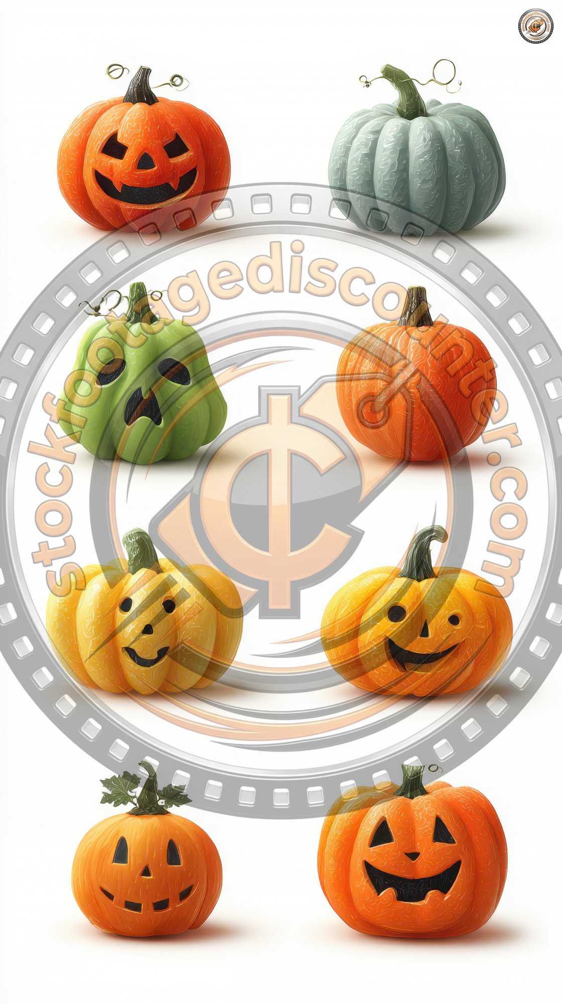 Halloween Pumpkin Set On White Background. Hallo 6a5f419d 7501 40d4 9251 E0a72b3a9c7e 3 Gigapixel Standard 6x