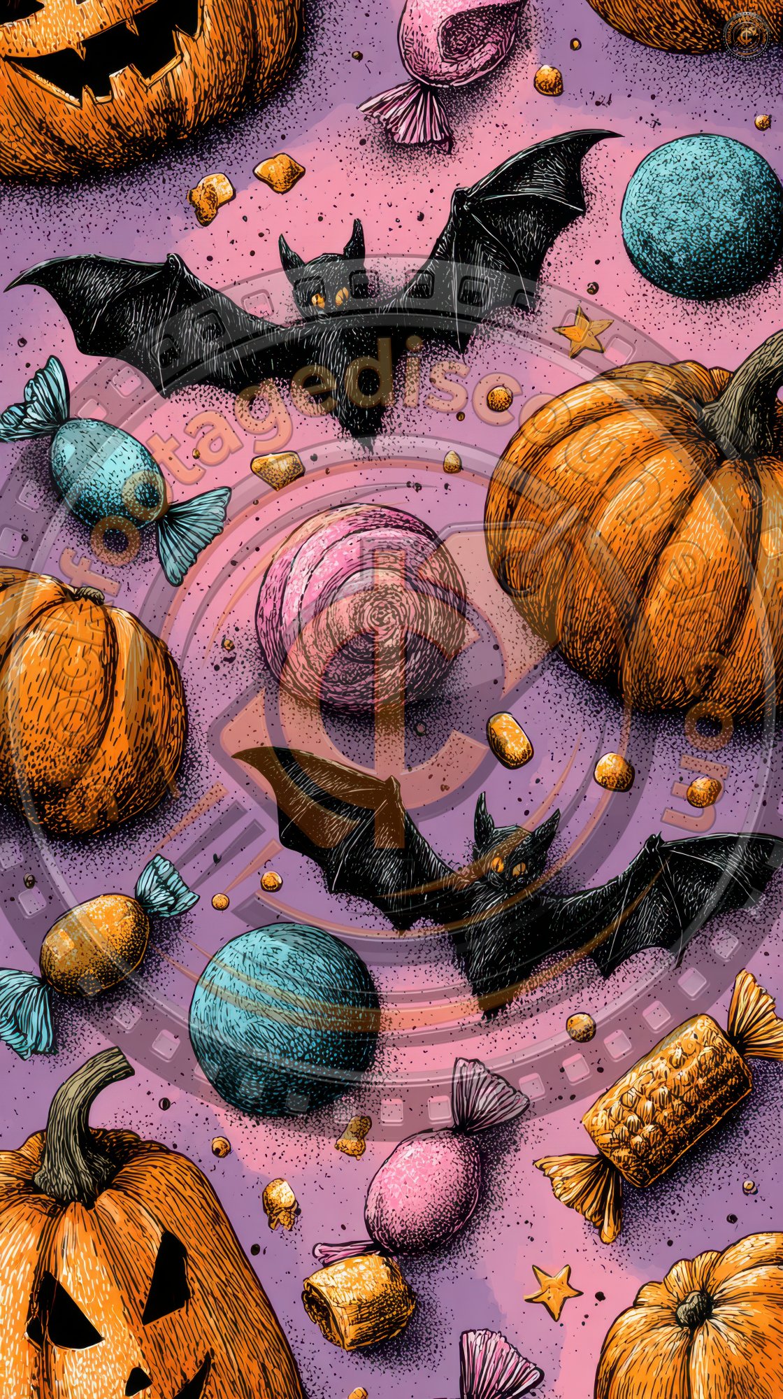 Halloween Symbols Pumpkin Bat Candy Pattern Hand 9bd7e725 15da 4580 8b09 76587f16e795 2 Gigapixel Standard 6x