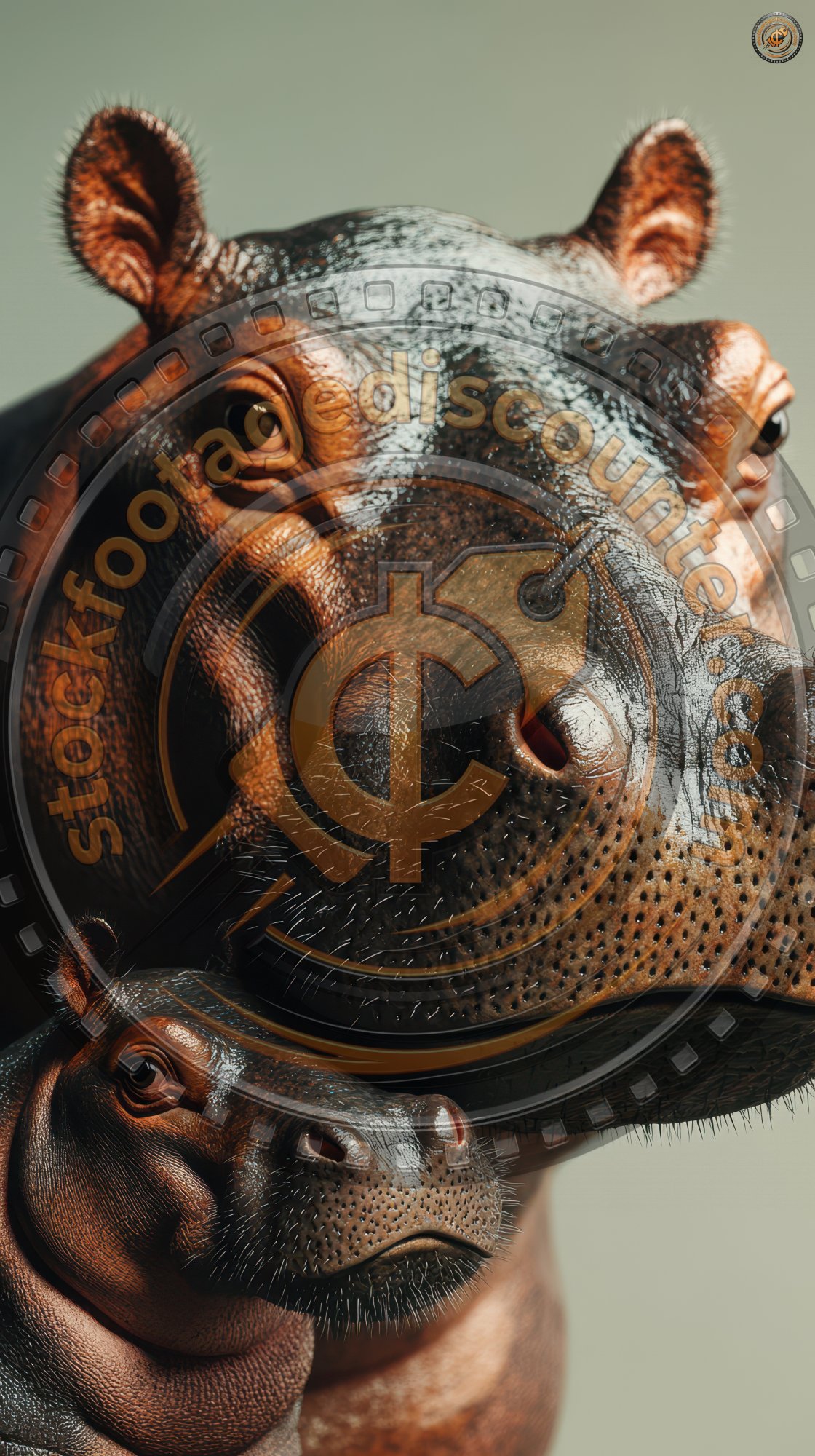 Hippopotamus With Baby. Hippo. Ultra Realistic. Pho 802599ee 1bbd 4d94 Bcc6 1280325f1bf0 3 Gigapixel Standard 6x