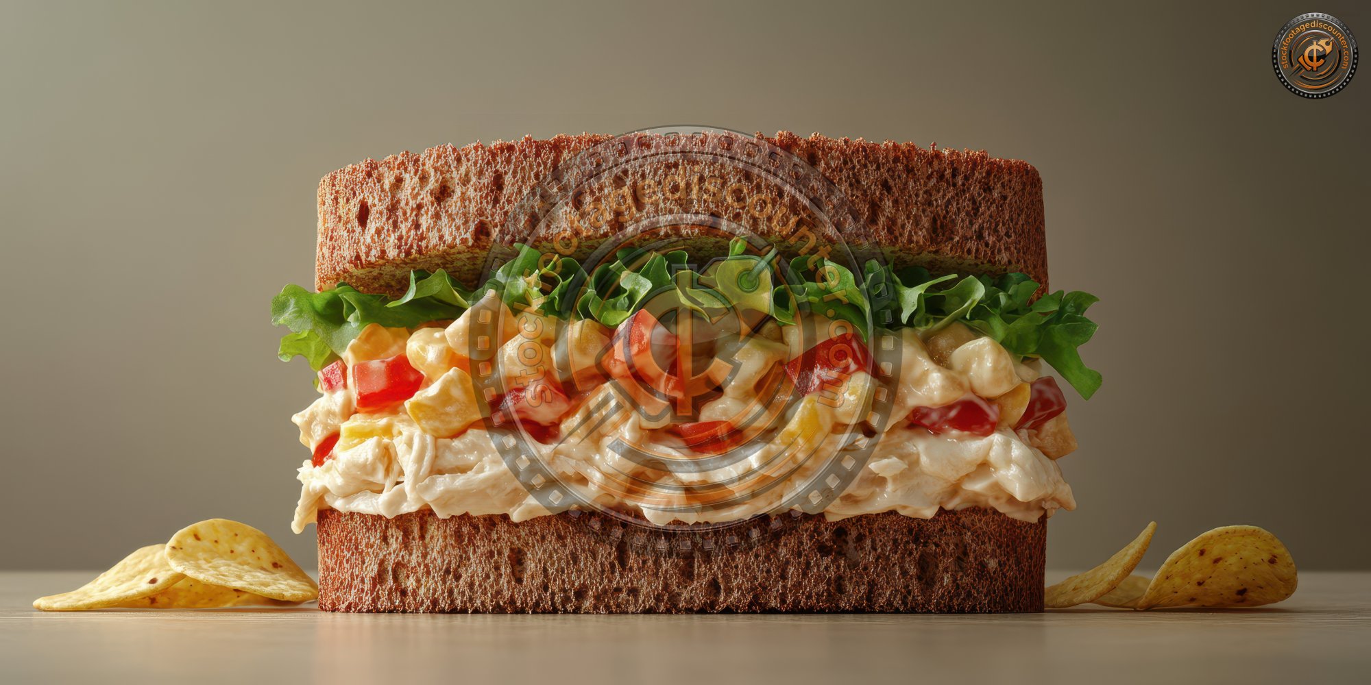 Homemade Chicken Salad Sandwich With Chips. Chick 7ce198ba 0d52 4df8 B86a 471d40a402e2 1 Gigapixel Standard 6x