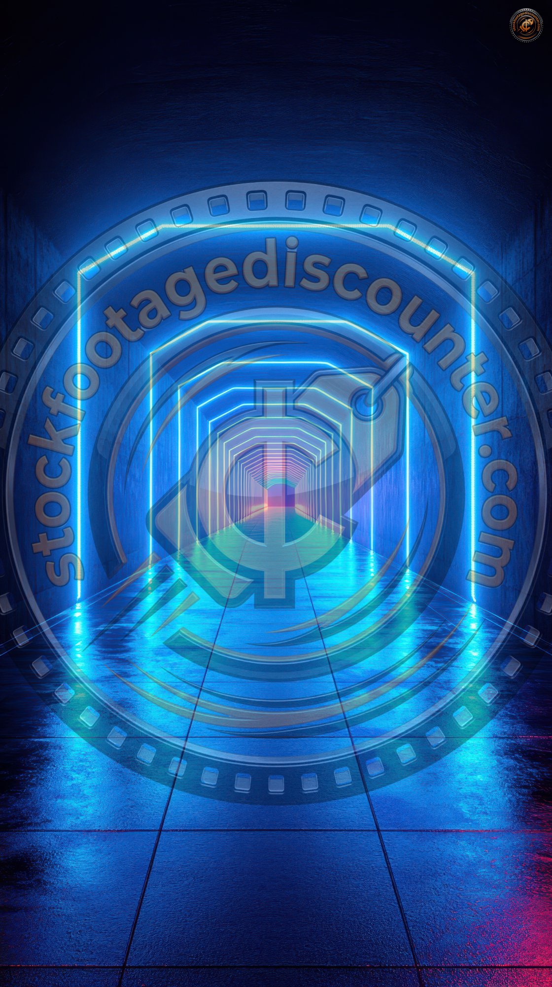 Illuminated Tunnel With Glowing Blue Neon Lights Cr A7d7b47f C2cc 4f7d 9d63 3efdc365cc41 1 Gigapixel Standard 6x