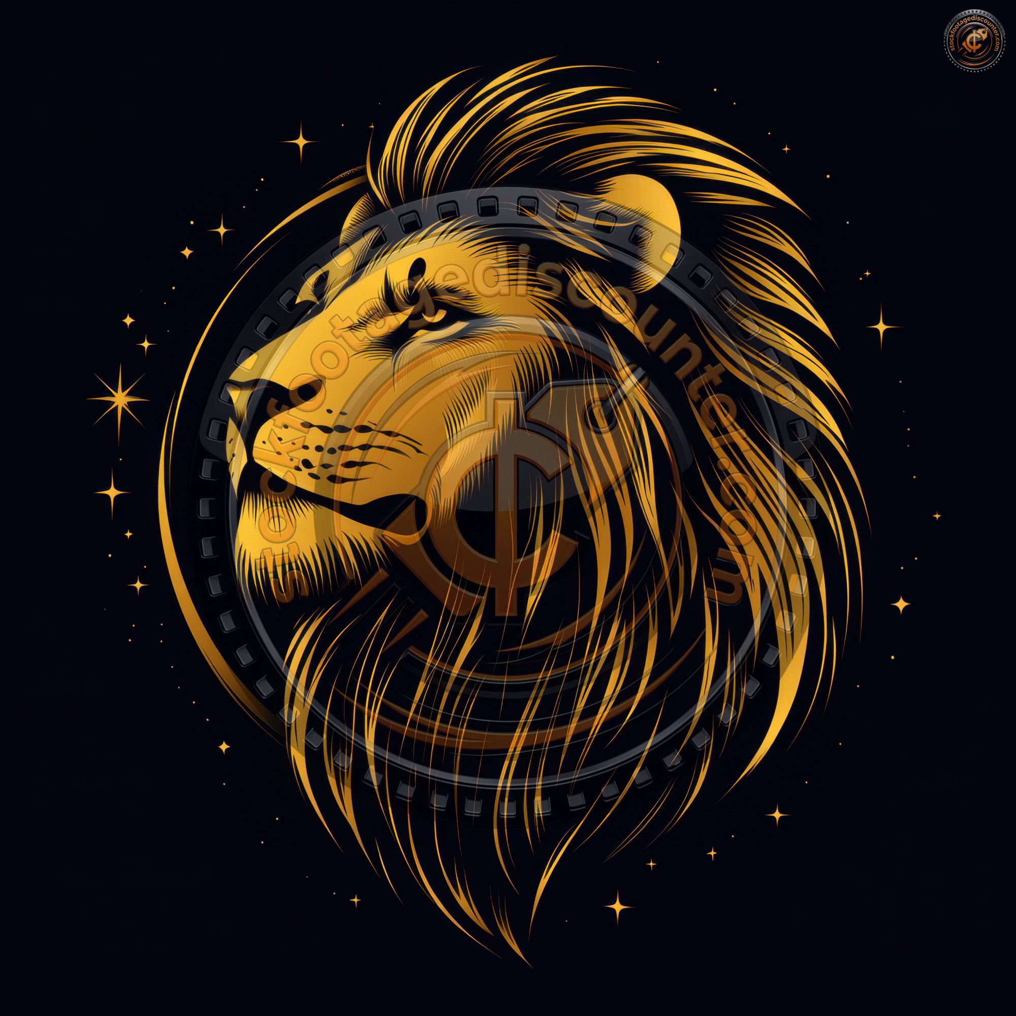 Lion Head As A Noble Logo In Gold. Animal Lo 32c57369 E357 47c6 8e3c 6db254d8bbec 2 Gigapixel Standard 6x