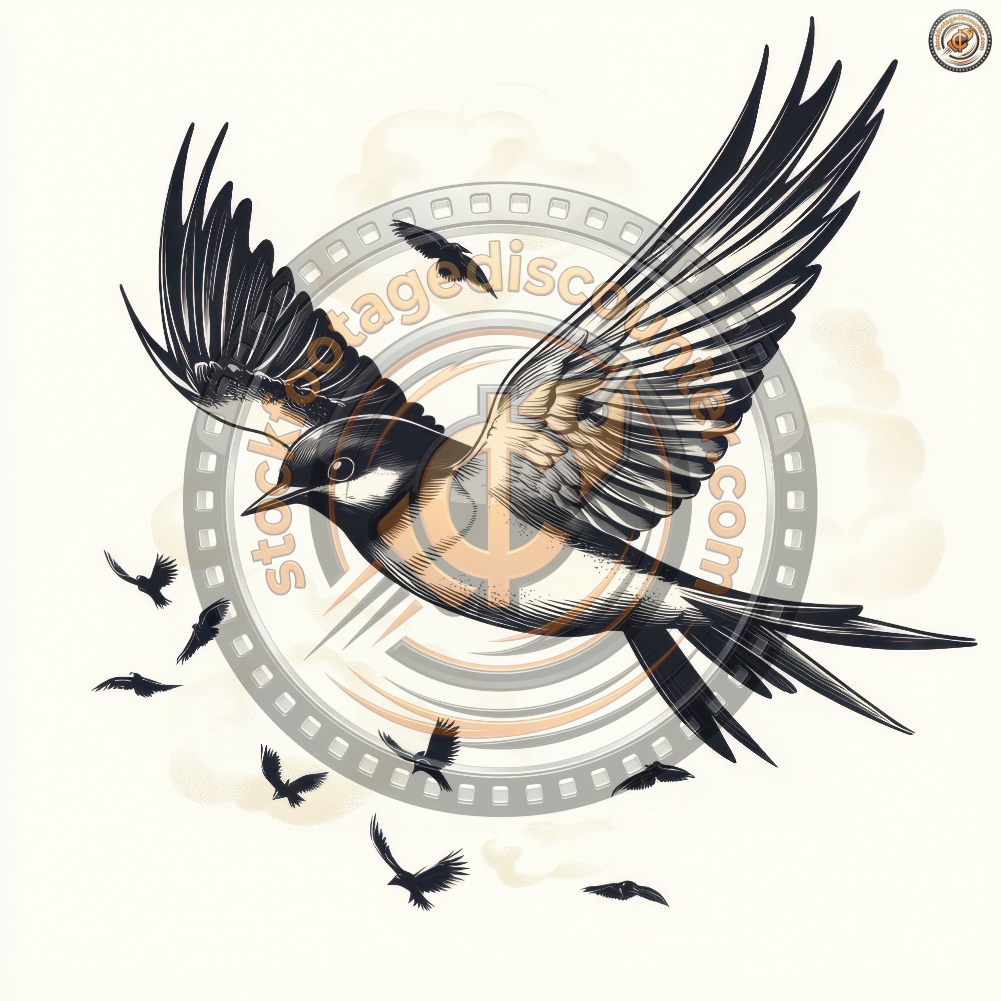 Logo Icon Vector Illustration Of A Swallow Silhou D47df52e E73b 4c57 9401 A117980b0d7a 0 Gigapixel Standard 6x