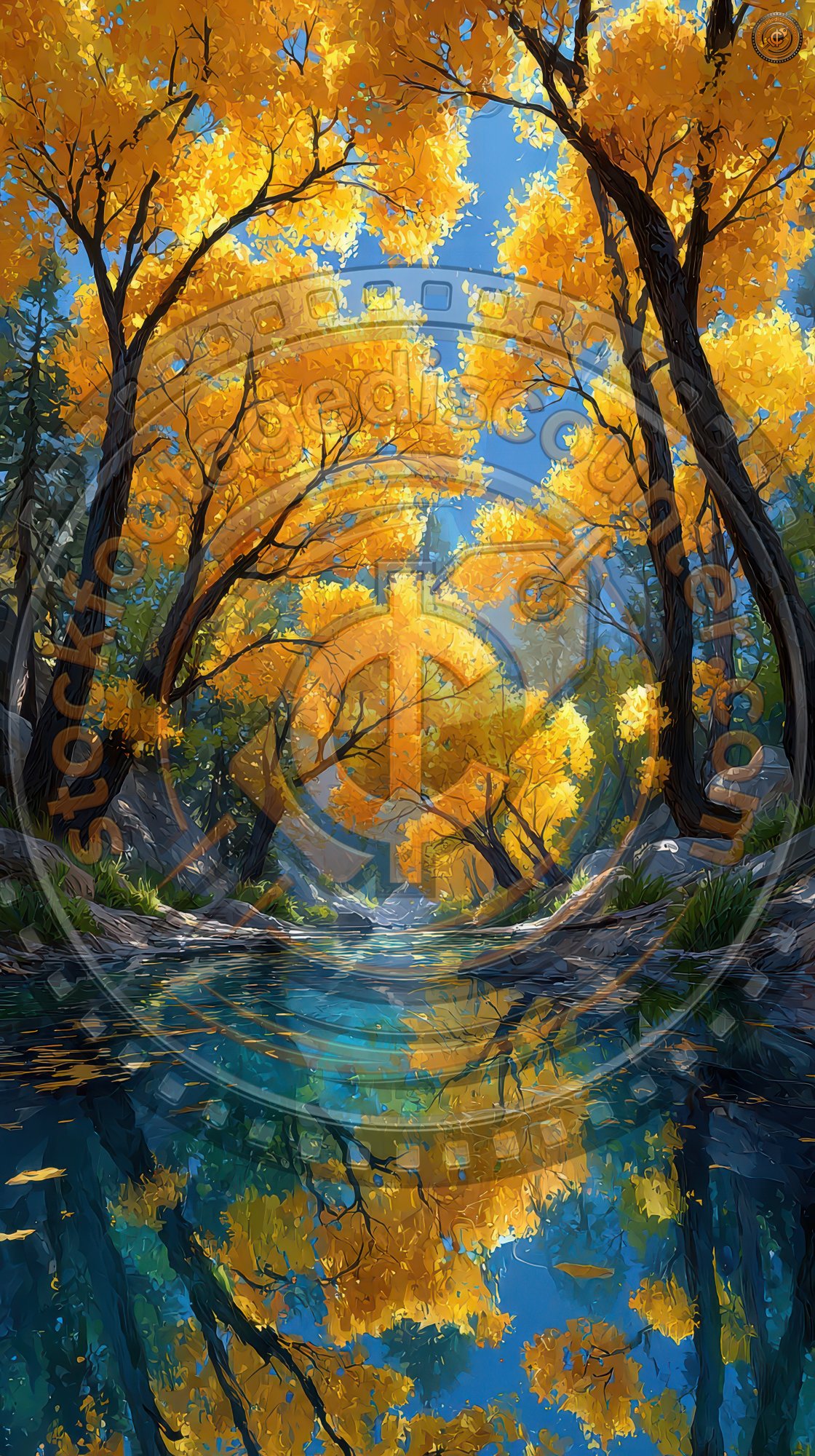 Low Angle View Of Cottonwood Trees. Autumn Trees. 0a0f8e95 8d81 4f10 941b 225c5477206a 1 Gigapixel Standard 6x