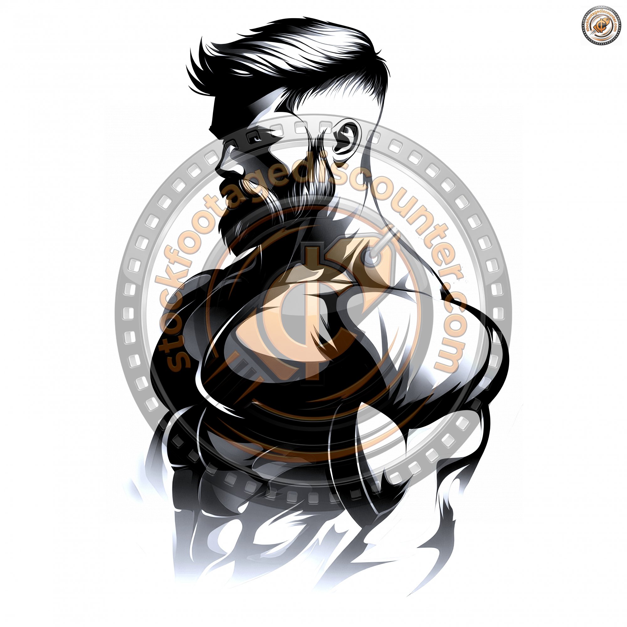 Muscle Man Logo Icon On White Background Gen Ee57f826 F8d1 46db 9fc9 5e468301b99a 0 Gigapixel Standard 6x Silver