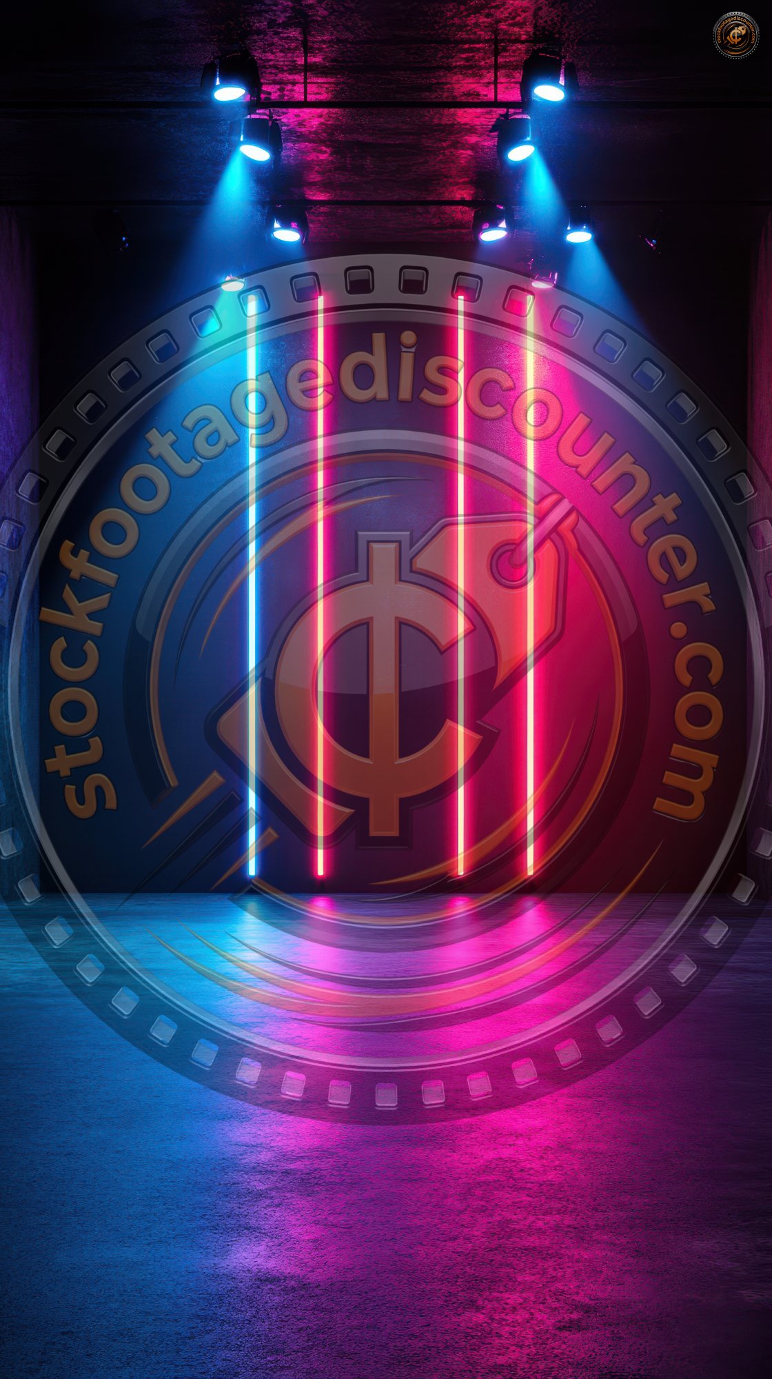 Neon Lights Illuminating An Empty Room With Black 432f278c 818b 4edd 9145 80eaa6b2933a 2 Gigapixel Standard 6x