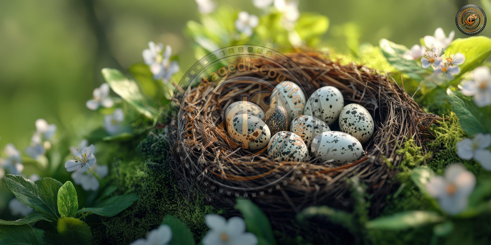 Nest With Quail Eggs Surrounded By Spring Flowers D7247781 6076 4e71 A56c 5321aa7fe203 3 Gigapixel Standard 6x