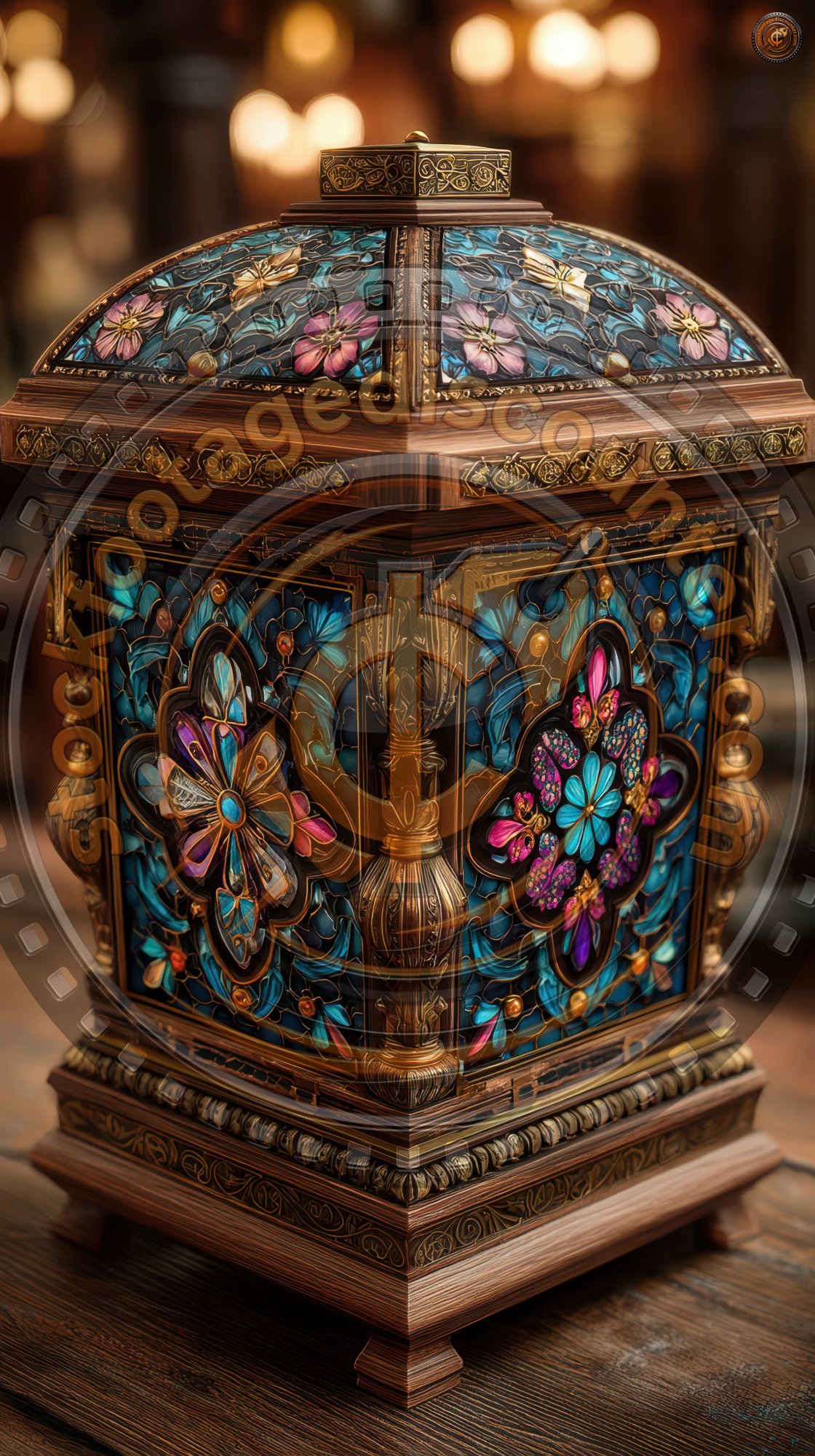 Ornate Wooden Chest With A Stained Glass Top Feat 5802a975 A0ce 4911 Afd3 2efd72da1654 1 Gigapixel Standard 6x