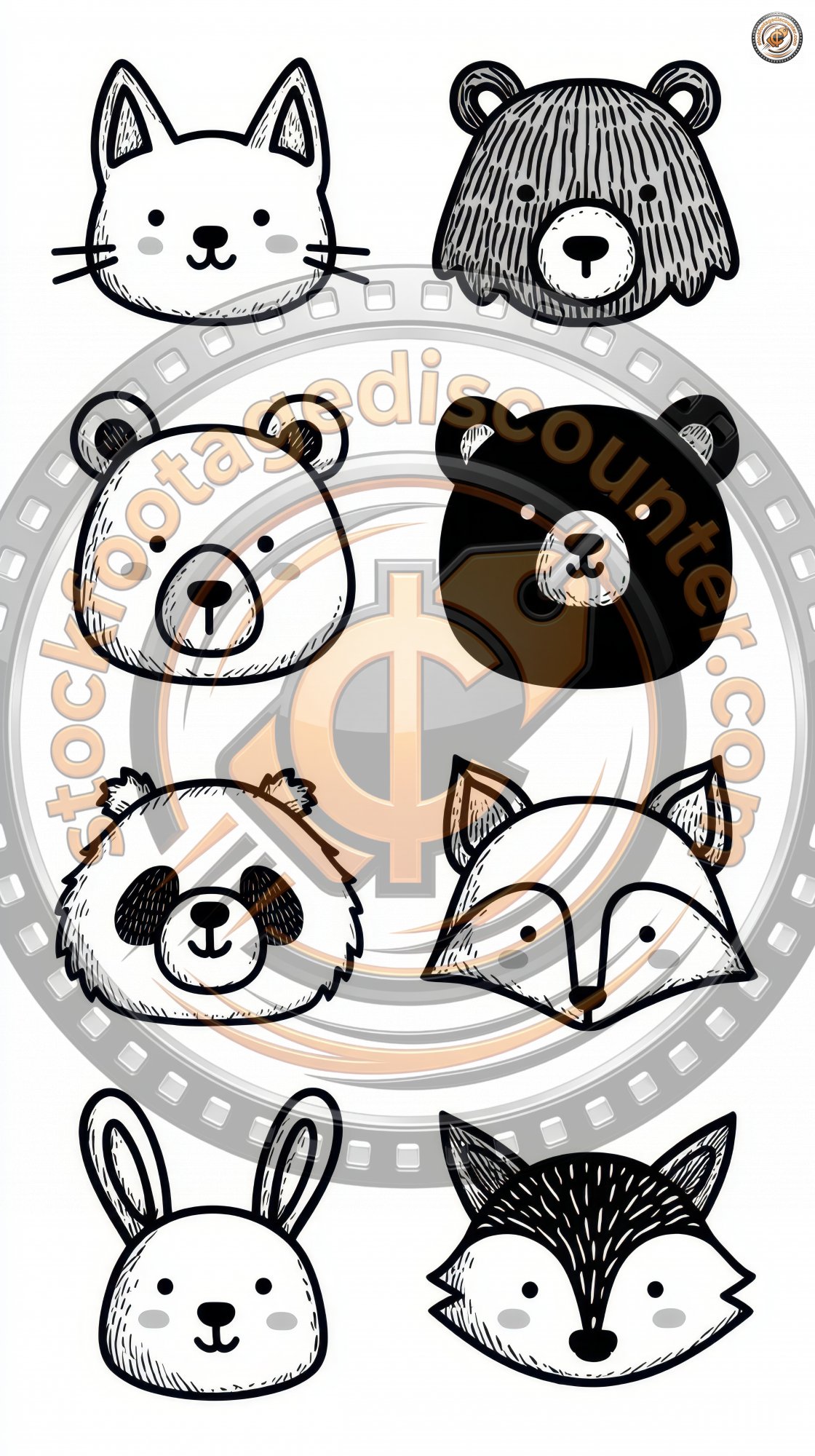 Outline Of Animal Faces Including A Cat Dog Rabb B509ea3d 5cf8 48a0 Bd71 00b17bbf21e0 1 Gigapixel Standard 6x