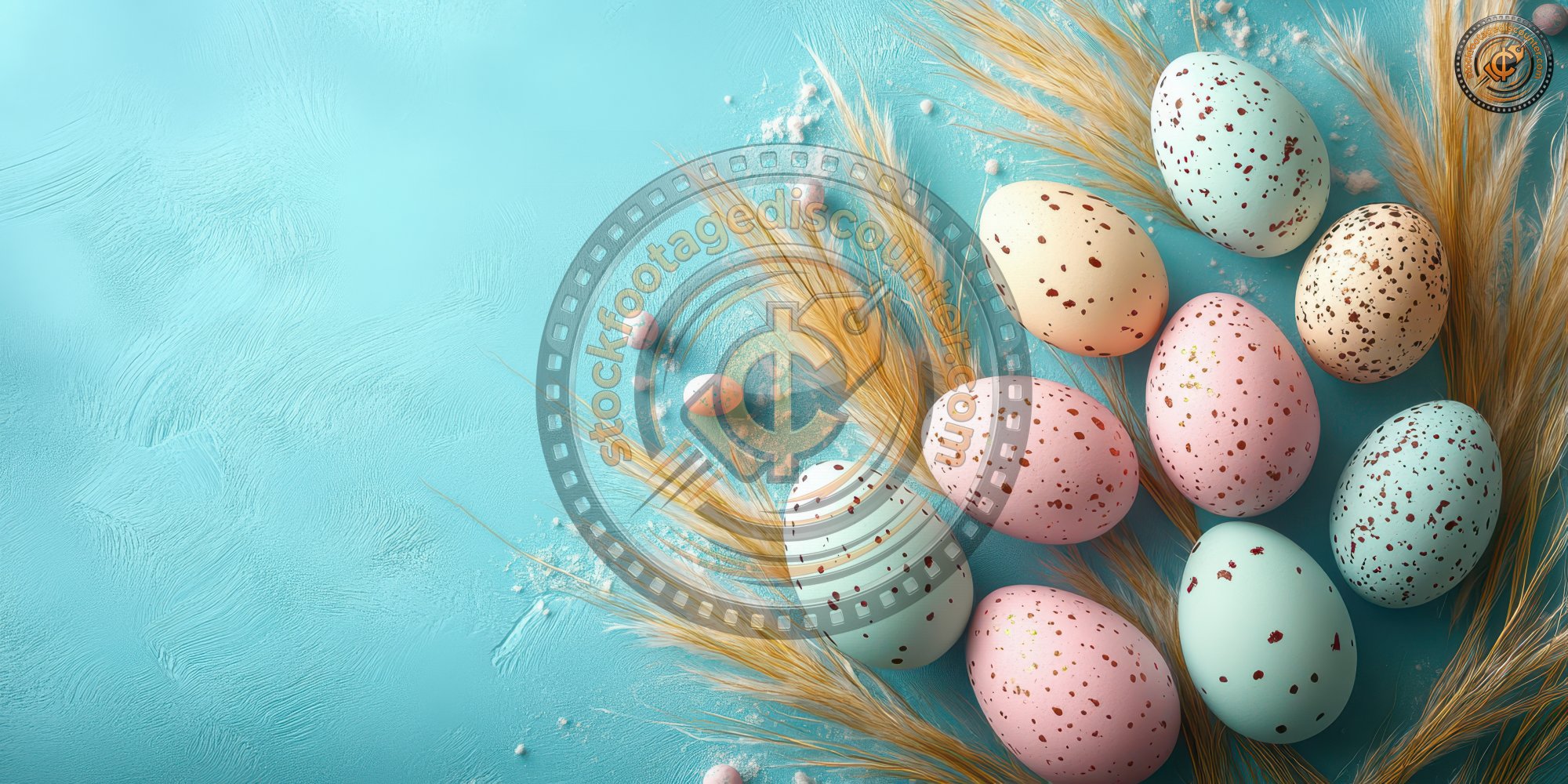 Pastel Easter Eggs And Pampas Grass On Turquoise E7652476 537f 4c12 B1d7 Ea5e99342e99 2 Gigapixel Standard 6x