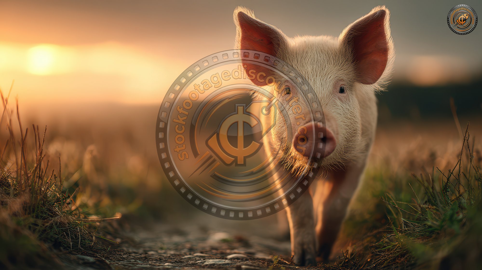 Pig Walking Along A Rustic Country Path At Dusk. P D22c23c3 F376 4a22 Ab1f F1e6e82e6e7e 3 Gigapixel Standard 6x