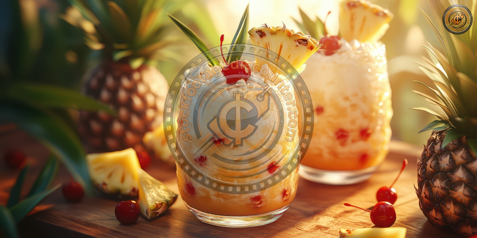 Pina Colada With Pineapple And Cherry On Top Cocktail With Fruits Ultra Realistic Photorealistic Ar 2 1 Stylize 250 1737666696 Gigapixel Standard 6x