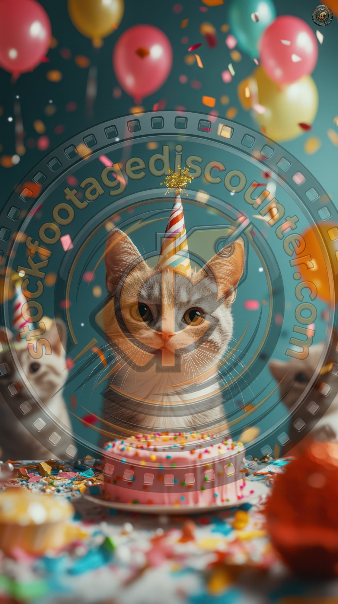 Playful Animals Celebrating Happy Birt Ay With C 960550b9 2adb 4501 9ee7 36a7cbaae664 2 Gigapixel Standard 6x