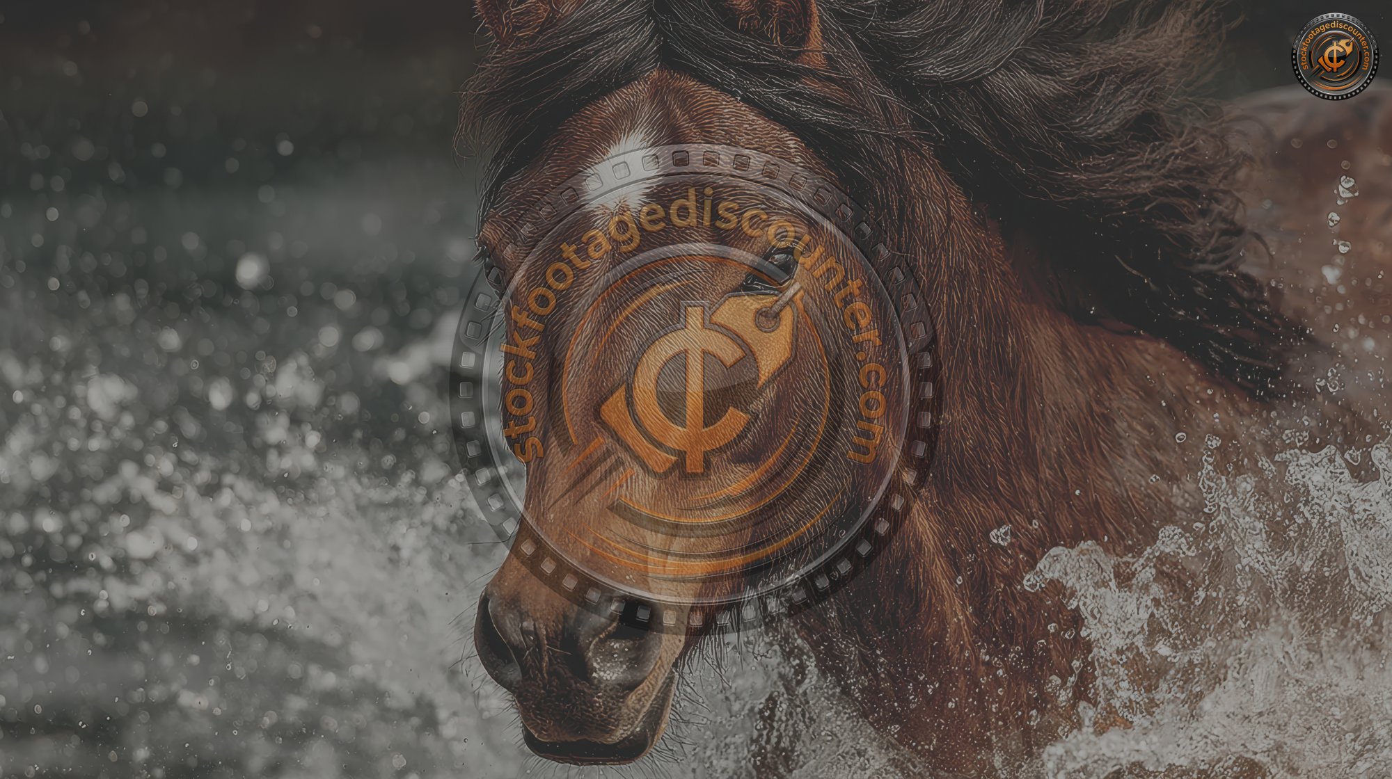 Powerful Mustang Horse Splashing In Dark Water. W D298ef64 D29d 404b 8245 5ef0279ada6f 1 Gigapixel Standard 6x Lc