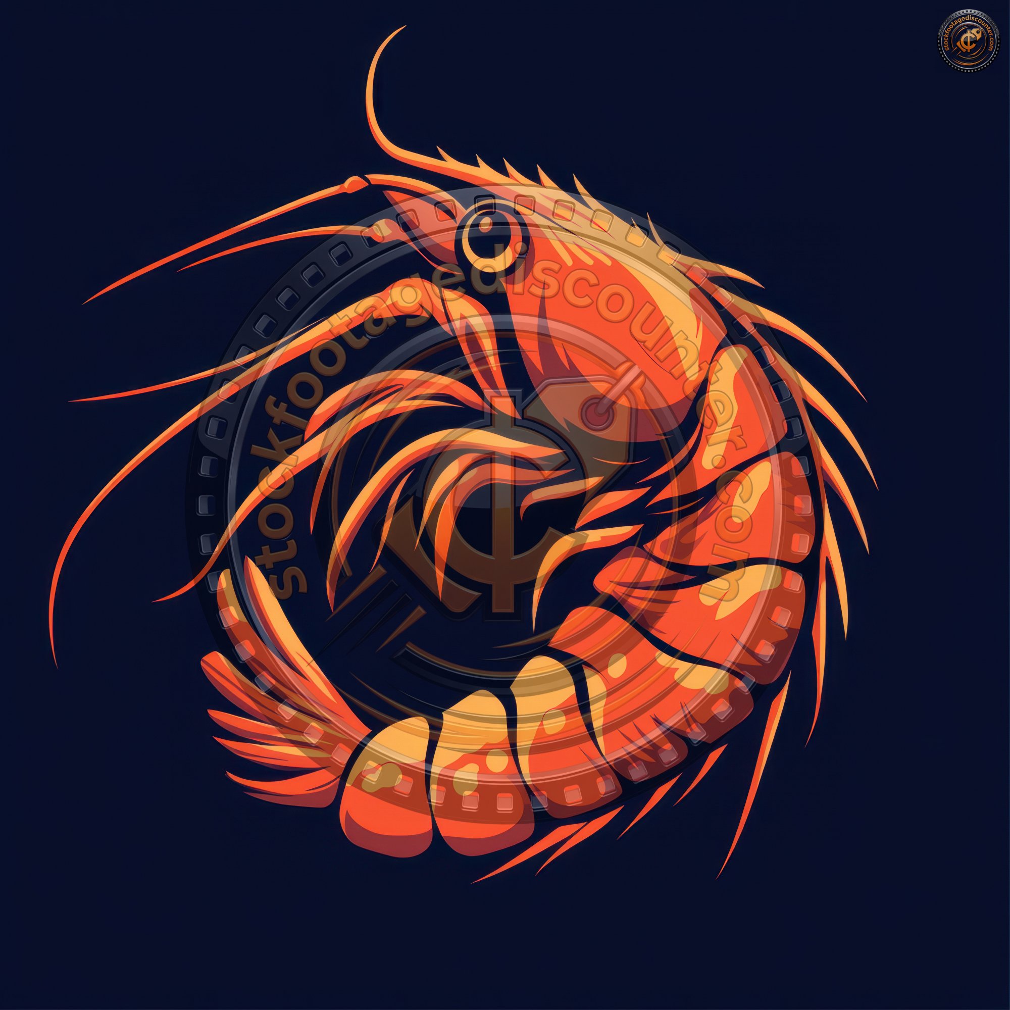 Shrimp Logo Design. Fish Logo Icon. Illustration 6ae85ec7 Ffe5 48cf 85cc B22258b1d92e 1 Gigapixel Standard 6x