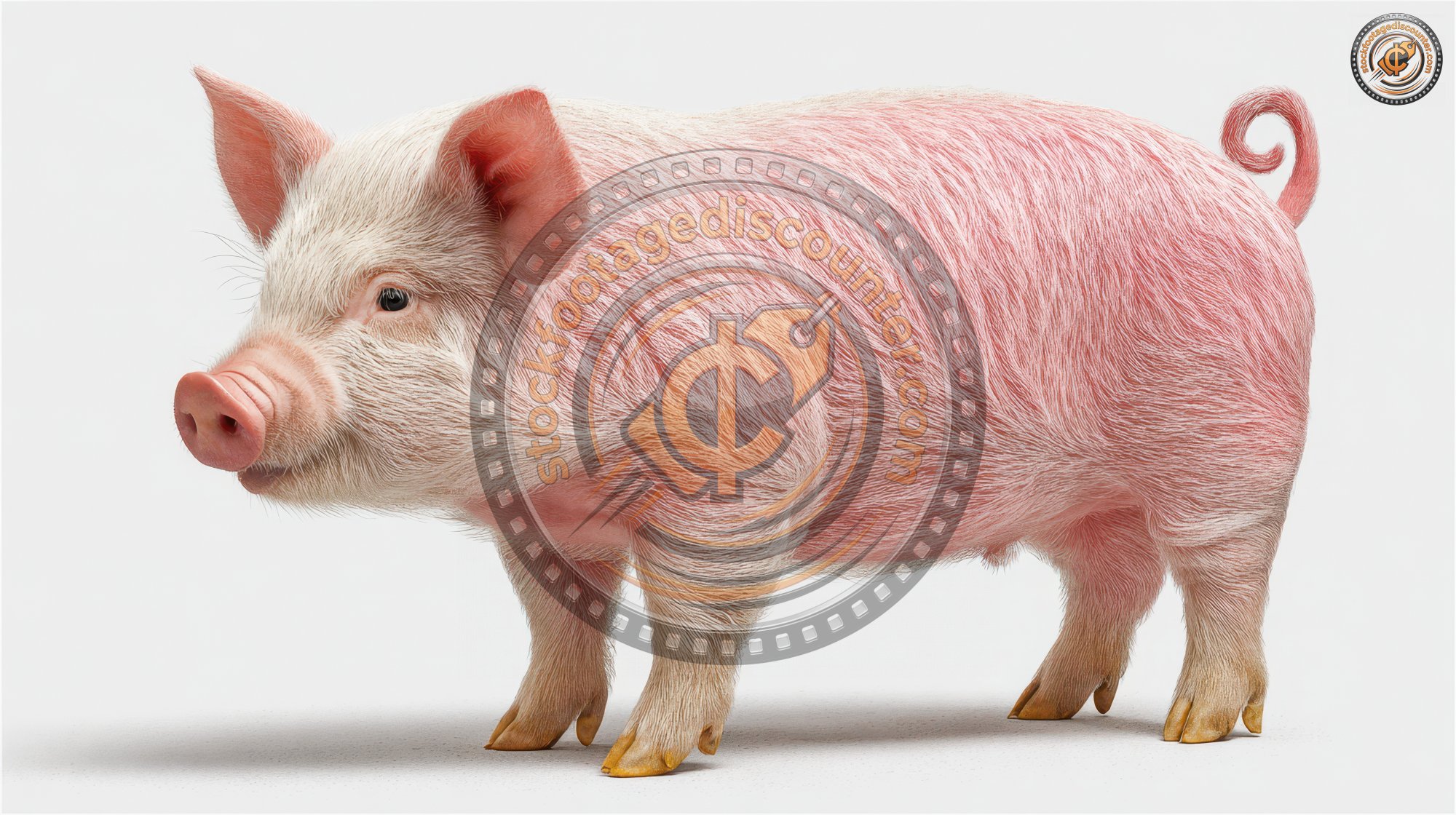 Side View Of A Pig With Pink Skin And A Curly Tail E5c96167 Df61 462d 9545 4173465527ba 2 Gigapixel Standard 6x