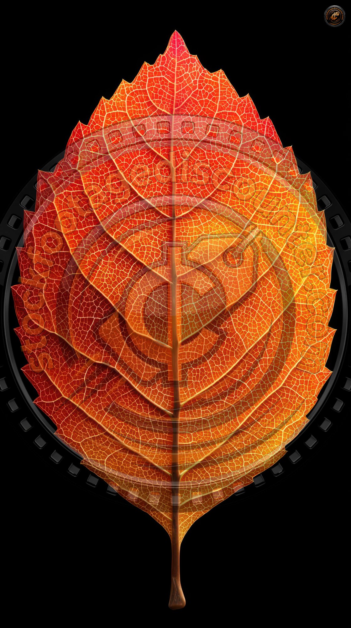 Single Orange Leaf With Detailed Veins On Black 67d1bba8 4ca6 4cae 886a 510a3b925c70 0 Gigapixel Standard 6x