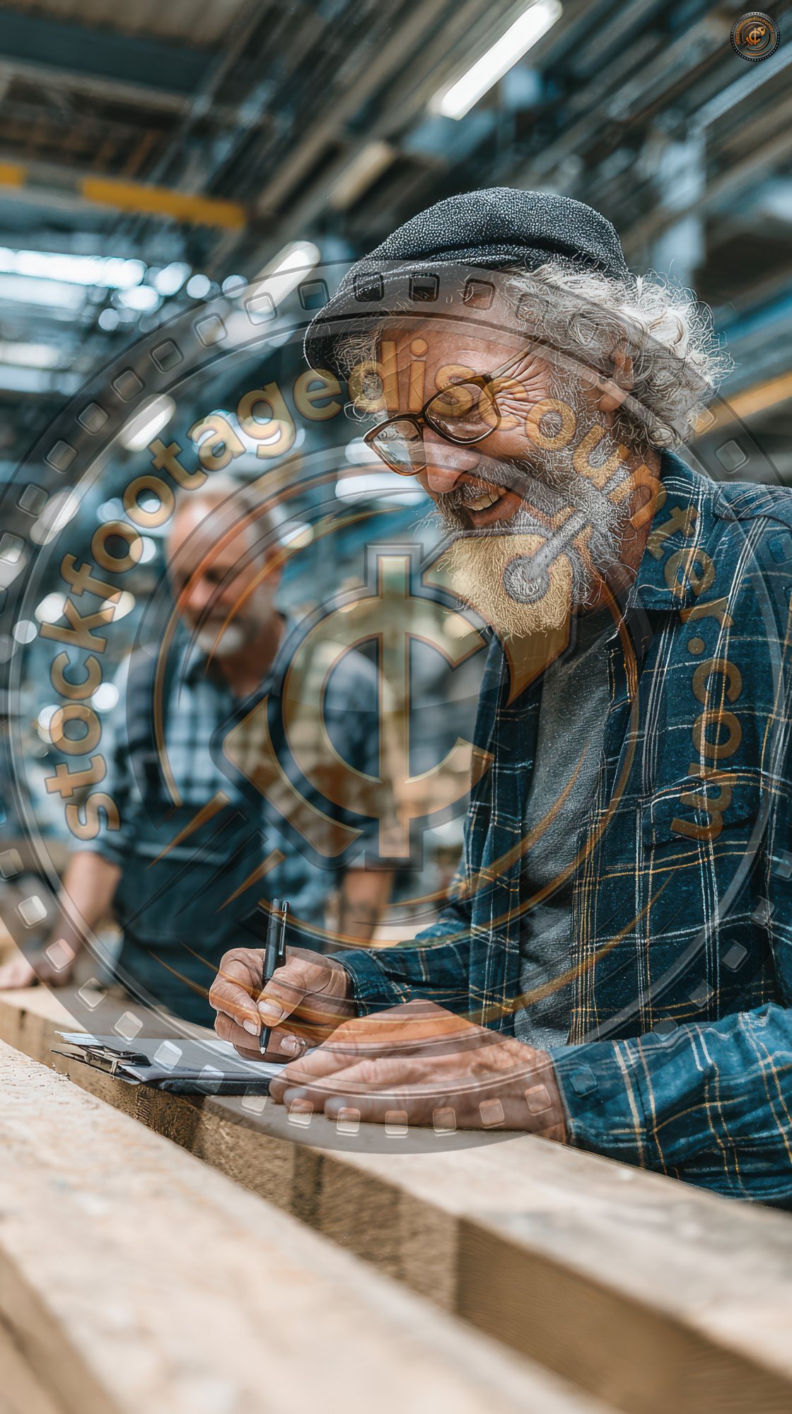 Smiling Businessman Scanning Bar Code On Wooden P 12ed3fb6 4d8f 4d5d B091 B3aa6189dccc 3 Gigapixel Standard 6x