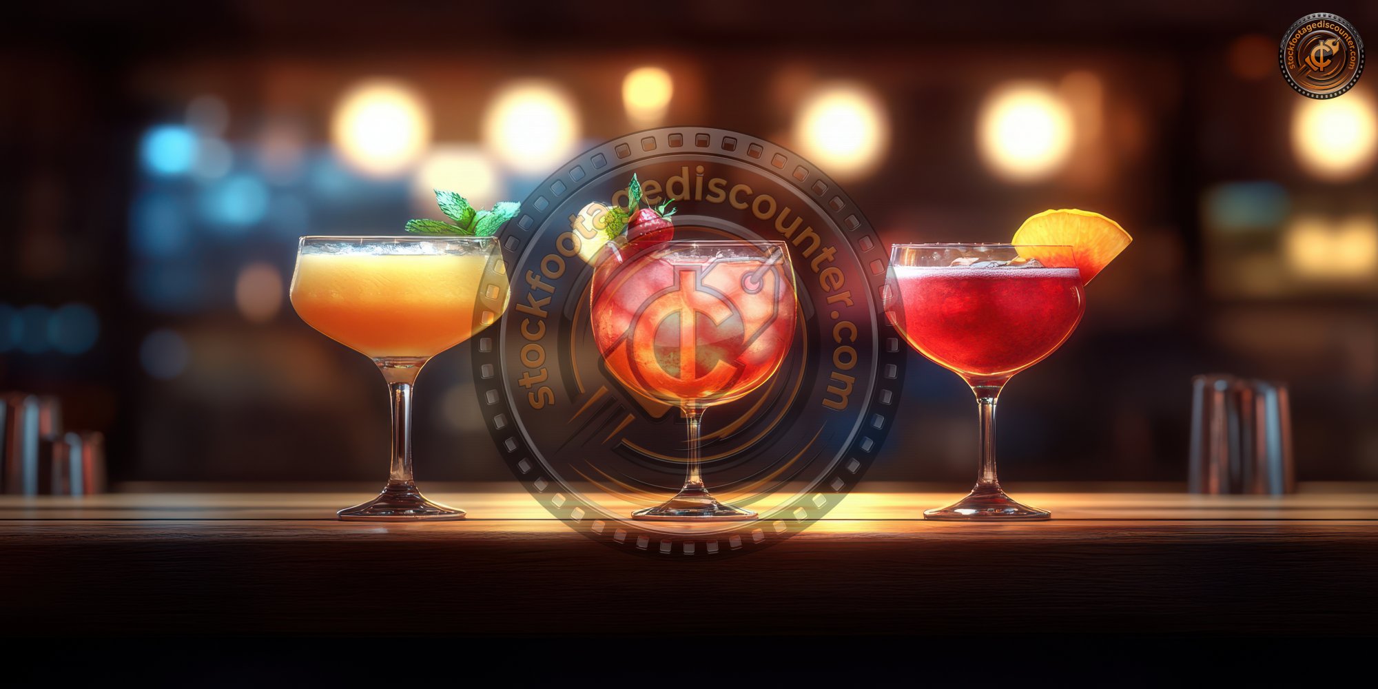 Three Cocktails On A Wooden Bar Counter With Blurred Background Refreshing Drinks And Summer Party Concept Banner With C 1737702678 Gigapixel Standard 6x