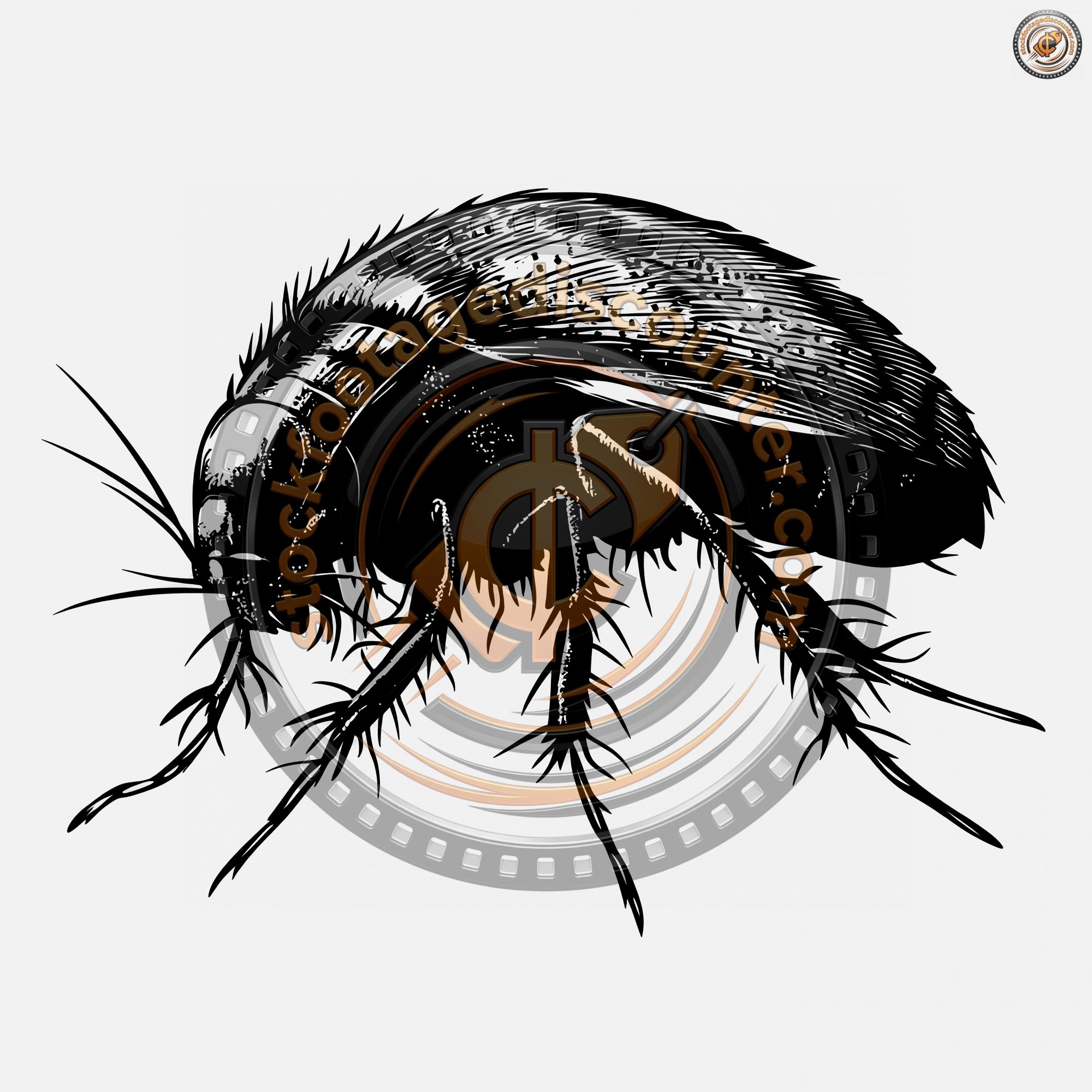 Vector Illustration Of Pet Fleas Icon In Dar 065be68d A250 4cc8 83d4 89f79c432d94 3 Gigapixel Standard 6x Bw
