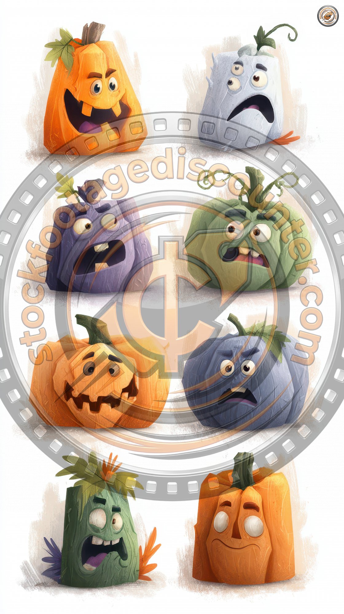 Whimsical Halloween Pumpkin Collection Cartoon J 025a45d3 6b98 40da B1b8 854b983650b4 0 Gigapixel Standard 6x