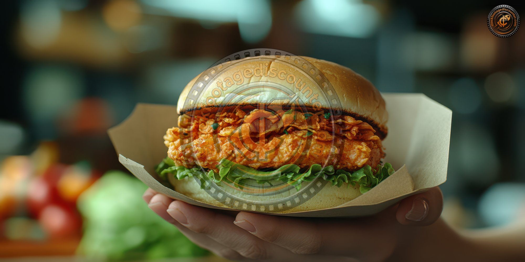 Woman Holding Crispy Chicken Sandwich In Paper. C E24459b0 0d92 4c7b 8885 779e5b35a939 1 Gigapixel Standard 6x