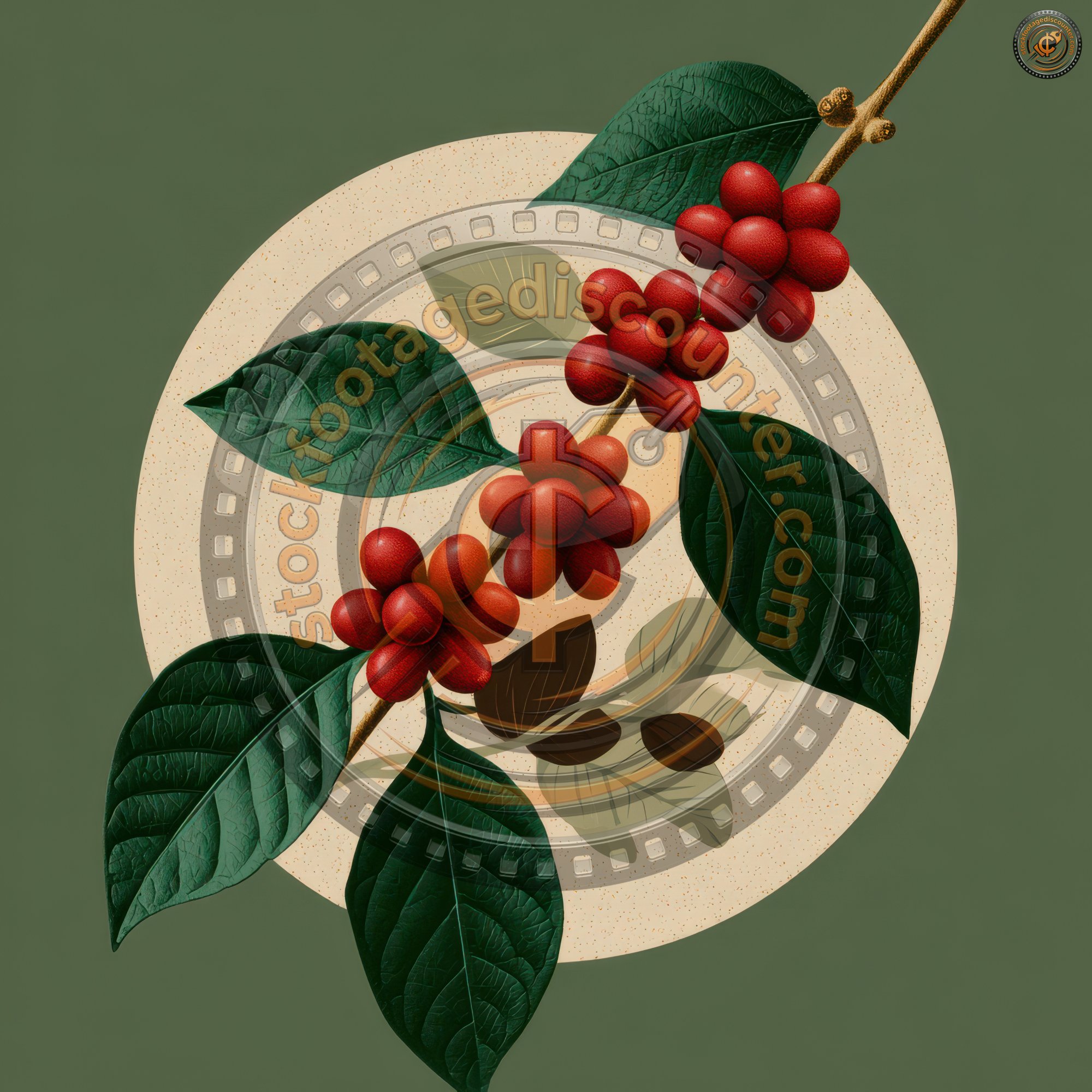 Beans With Leaves. Christmas Logo Icon. Illustratio Ff4d0bdb 9b08 4755 Bb61 15ec5f7d9f4f 1 Gigapixel Standard 6x