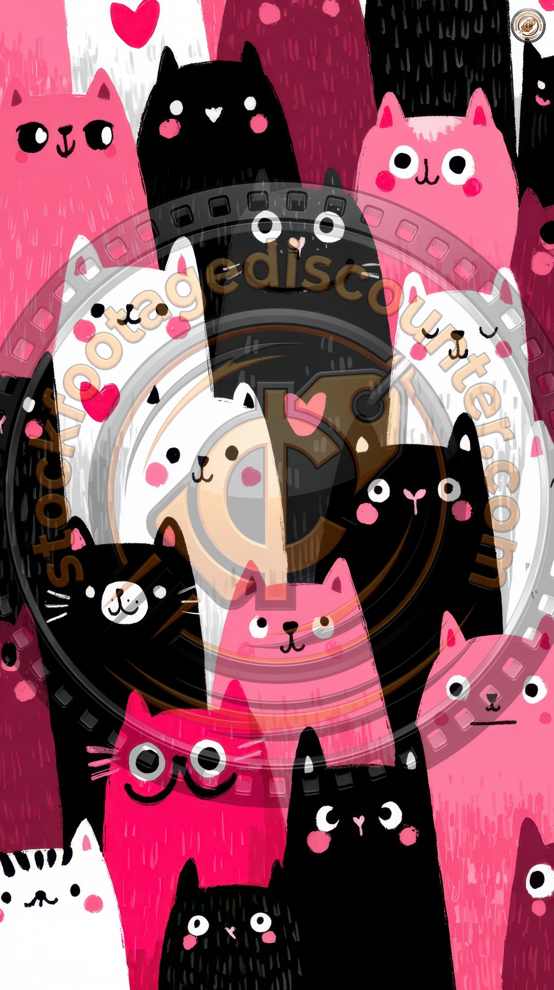 Cute Flat Pattern With Cartoon Cats And Hearts O 2c86546d 8aa0 4ce4 B239 00ad25731127 1 Gigapixel Standard 6x