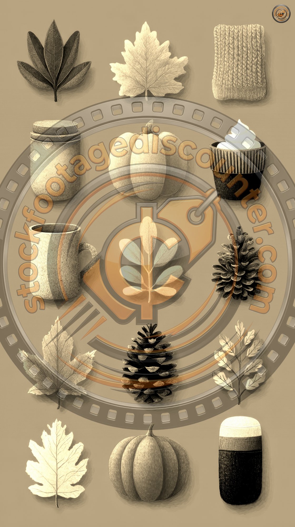 Flat Lay Png. Autumn Icon Set. Illustration A Bd6e3c8b 834e 4c00 8c77 C01bed5a37ca 3 Gigapixel Standard 6x Sepia